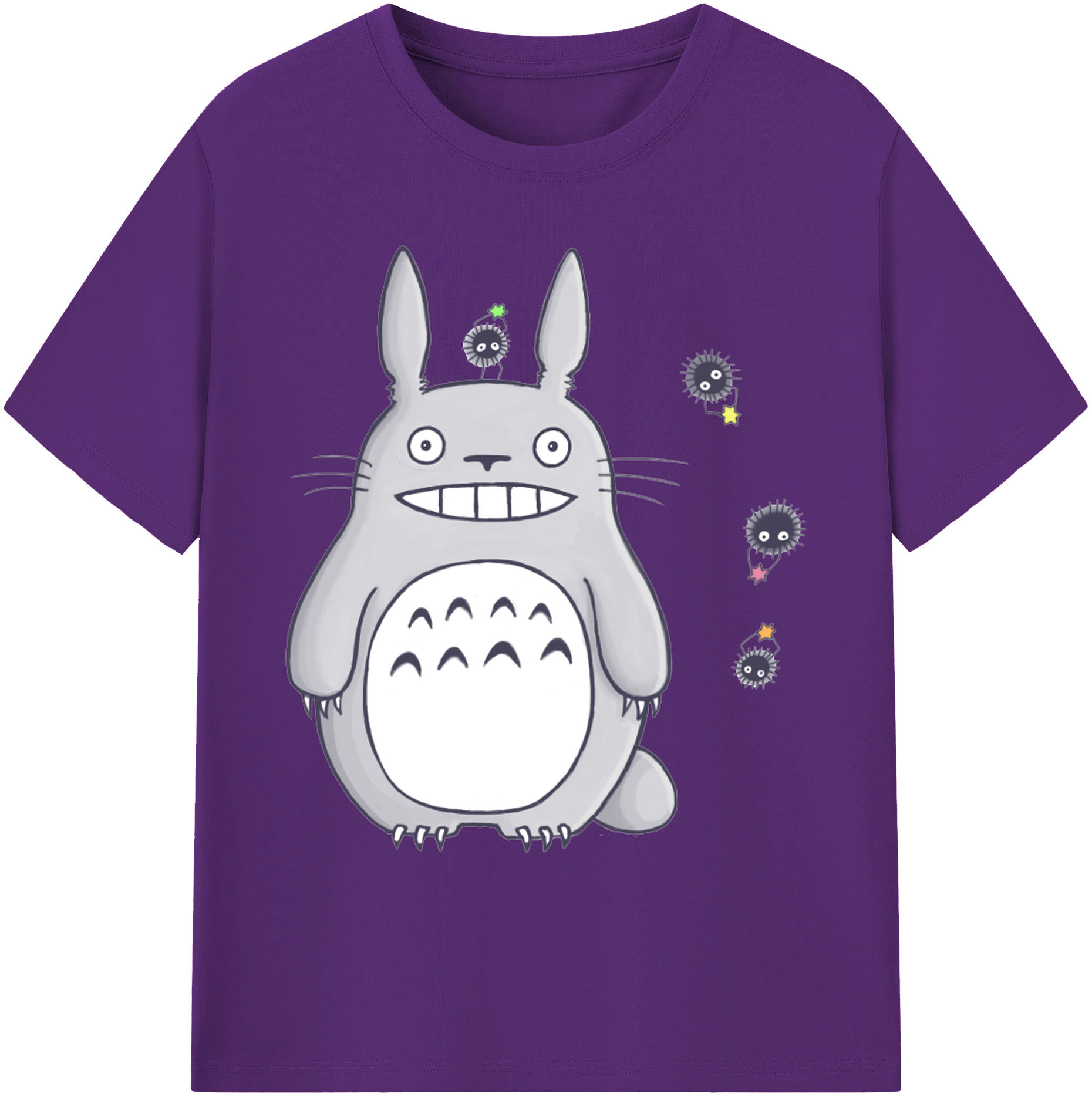 （画像用） となりのトトロ 草壁メイ 草壁サツキ My Neighbor Totoro Satsuki Kusakabe Mei Kusakabe 綿100％ メンズ半袖Tシャツ｜肌触りやわらか＆通気性