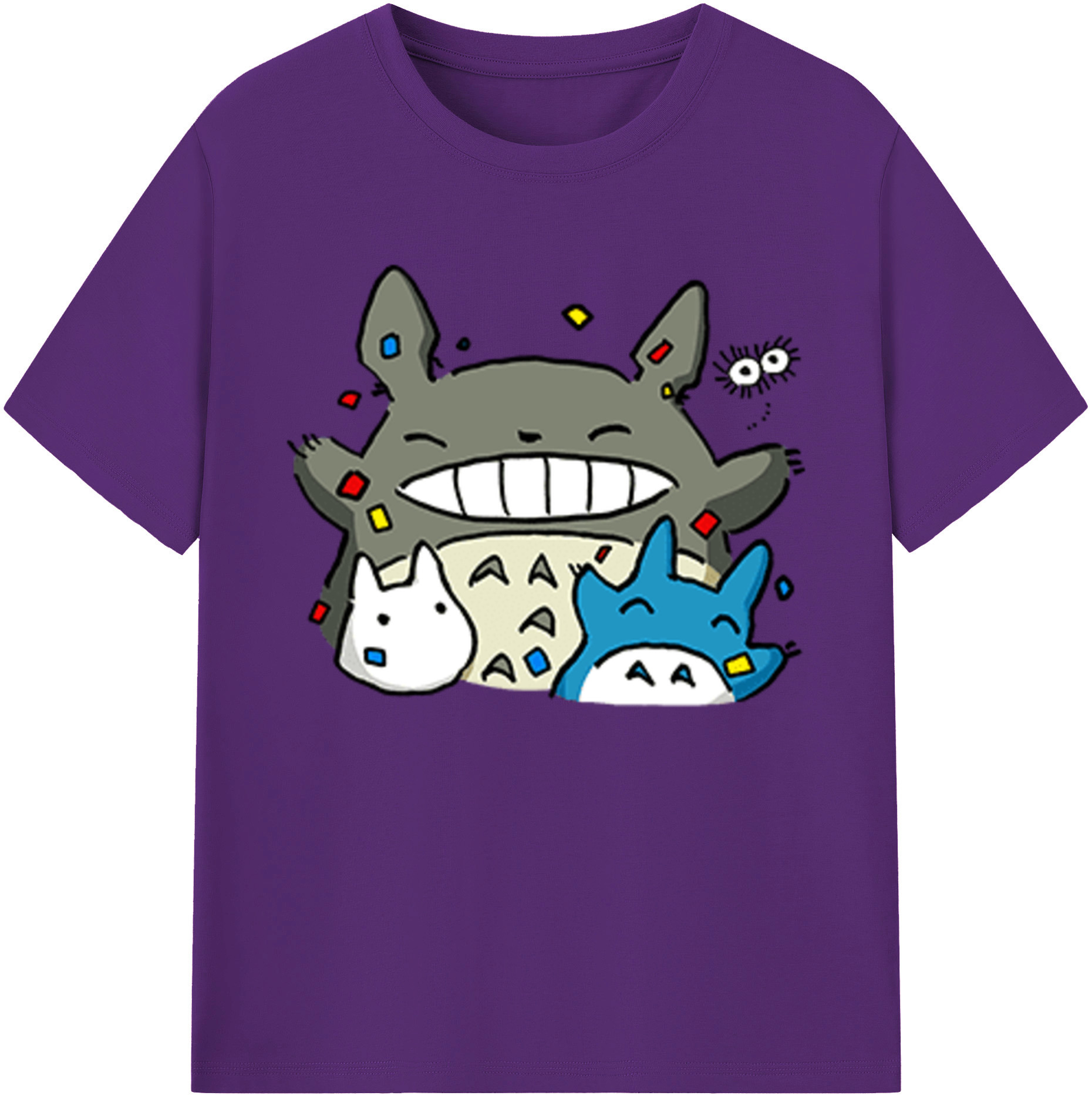 （画像用） となりのトトロ 草壁メイ 草壁サツキ My Neighbor Totoro Satsuki Kusakabe Mei Kusakabe 綿100％ メンズ半袖Tシャツ｜肌触りやわらか＆通気性