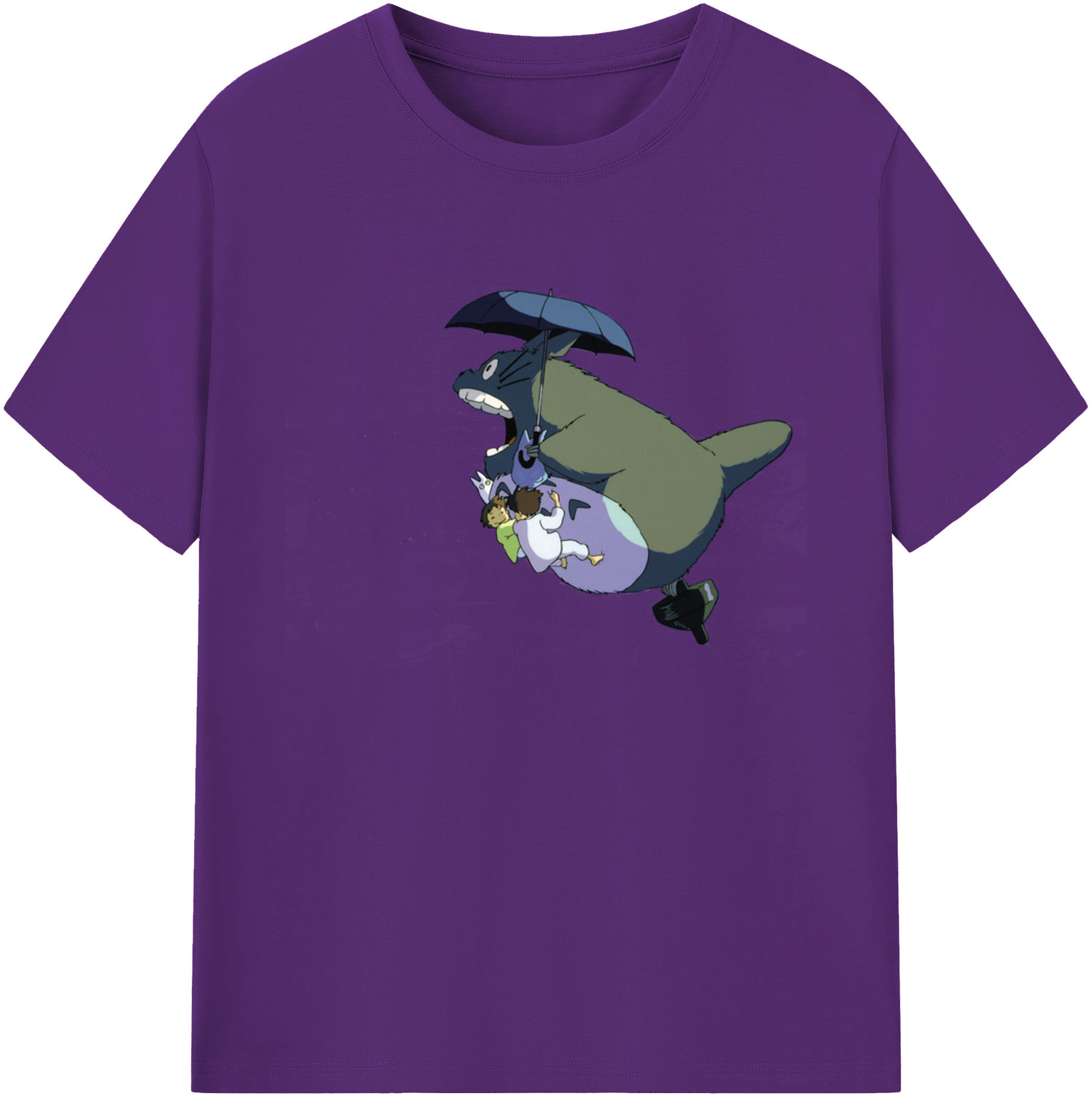 （画像用） となりのトトロ 草壁メイ 草壁サツキ My Neighbor Totoro Satsuki Kusakabe Mei Kusakabe 綿100％ メンズ半袖Tシャツ｜肌触りやわらか＆通気性