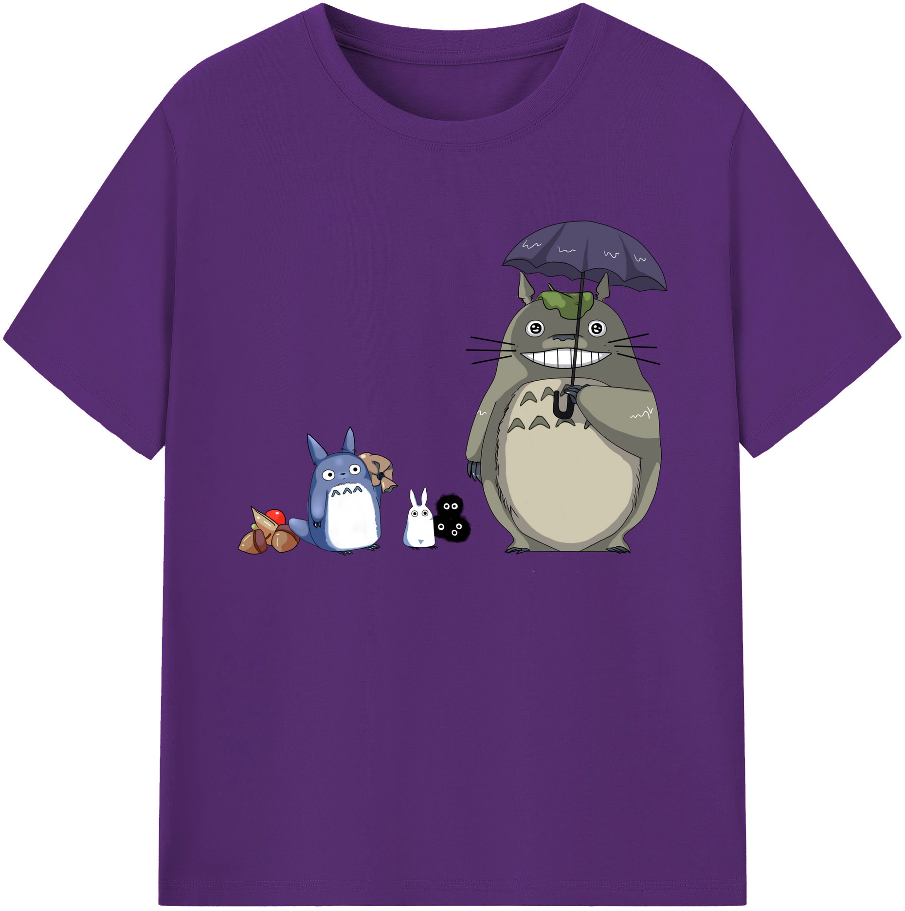 （画像用） となりのトトロ 草壁メイ 草壁サツキ My Neighbor Totoro Satsuki Kusakabe Mei Kusakabe 綿100％ メンズ半袖Tシャツ｜肌触りやわらか＆通気性
