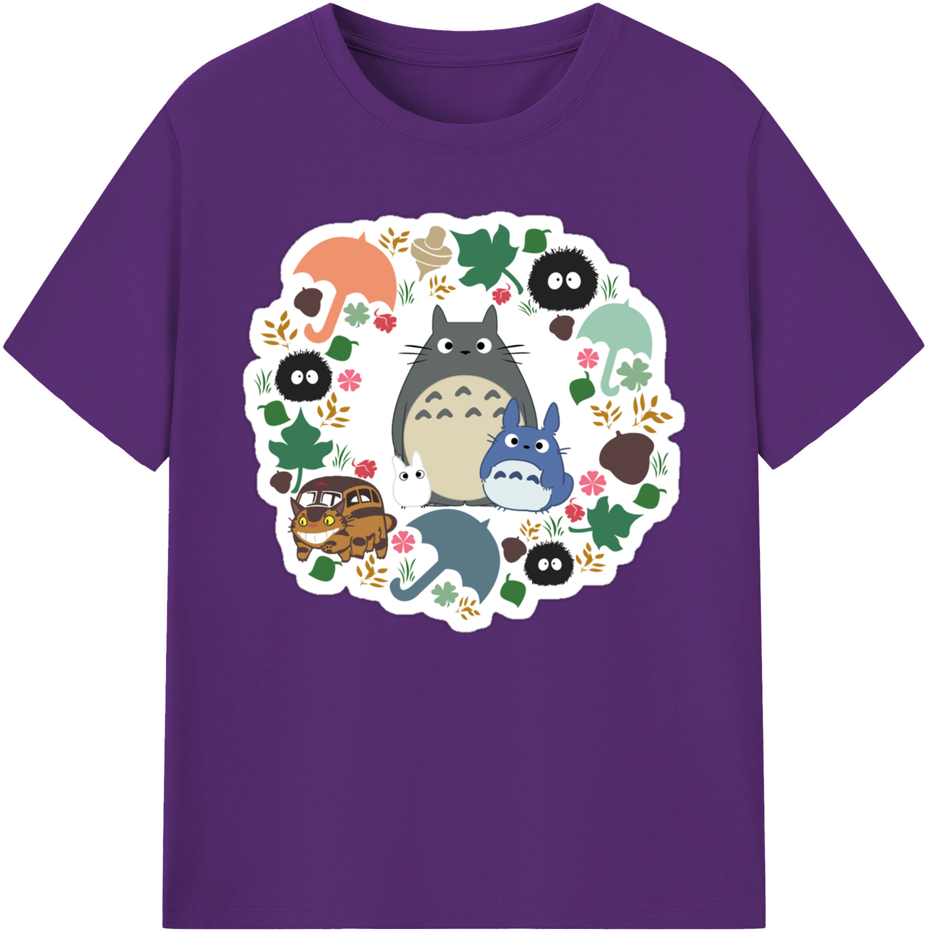 （画像用） となりのトトロ 草壁メイ 草壁サツキ My Neighbor Totoro Satsuki Kusakabe Mei Kusakabe 綿100％ メンズ半袖Tシャツ｜肌触りやわらか＆通気性