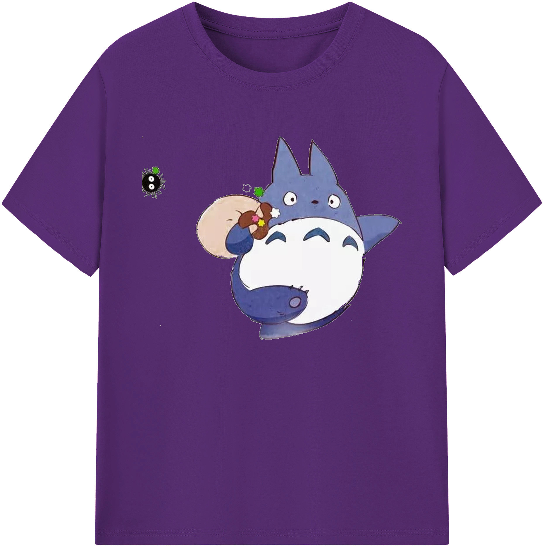 （画像用） となりのトトロ 草壁メイ 草壁サツキ My Neighbor Totoro Satsuki Kusakabe Mei Kusakabe 綿100％ メンズ半袖Tシャツ｜肌触りやわらか＆通気性