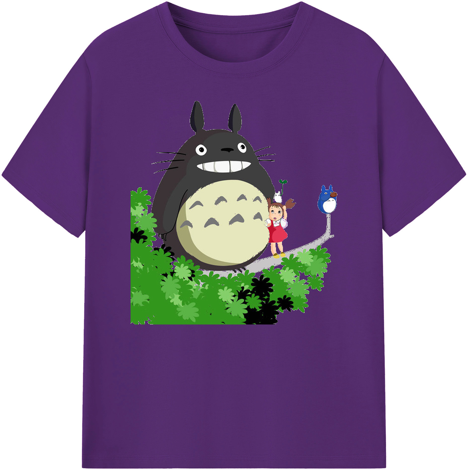 （画像用） となりのトトロ 草壁メイ 草壁サツキ My Neighbor Totoro Satsuki Kusakabe Mei Kusakabe 綿100％ メンズ半袖Tシャツ｜肌触りやわらか＆通気性