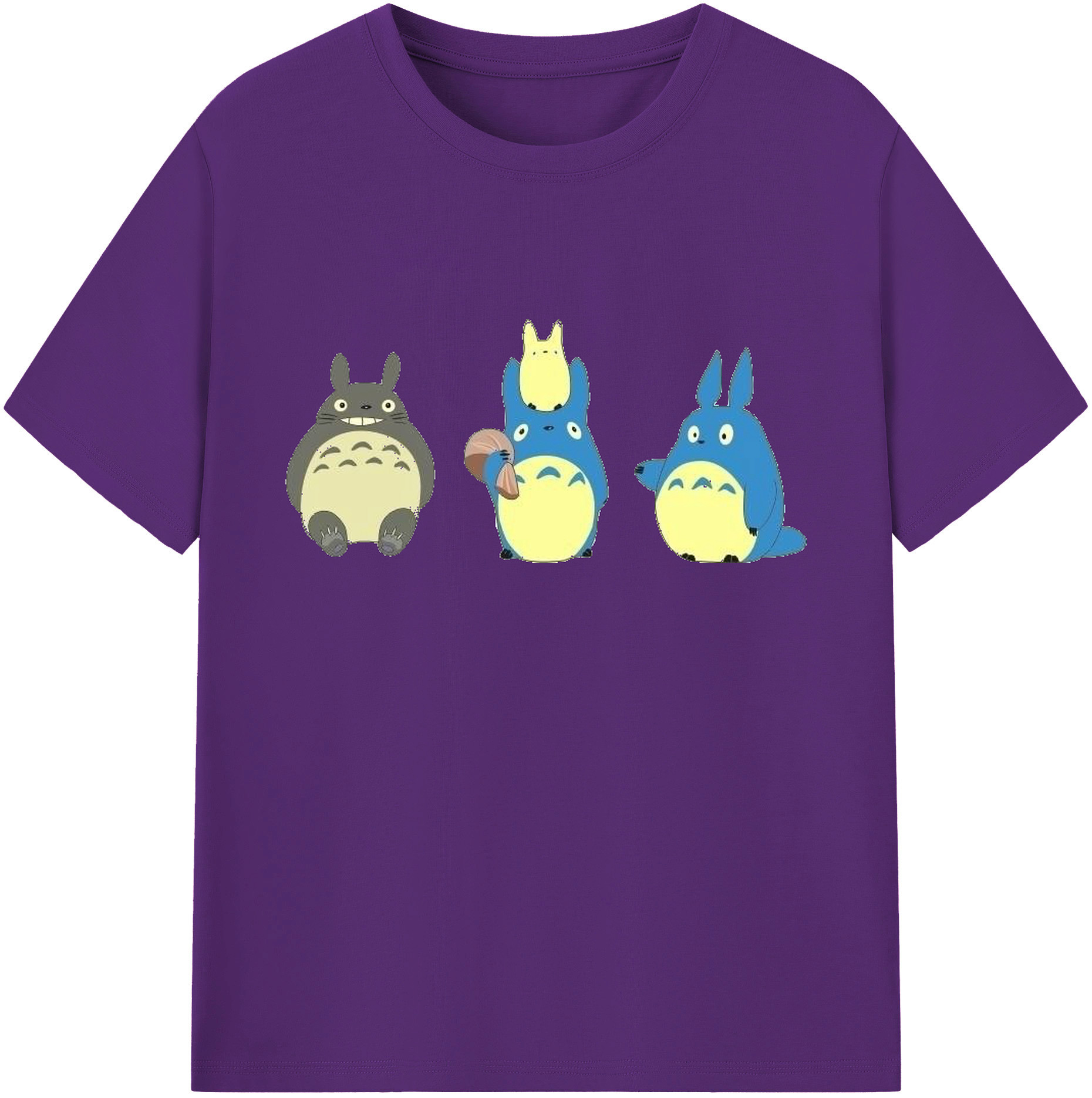 （画像用） となりのトトロ 草壁メイ 草壁サツキ My Neighbor Totoro Satsuki Kusakabe Mei Kusakabe 綿100％ メンズ半袖Tシャツ｜肌触りやわらか＆通気性