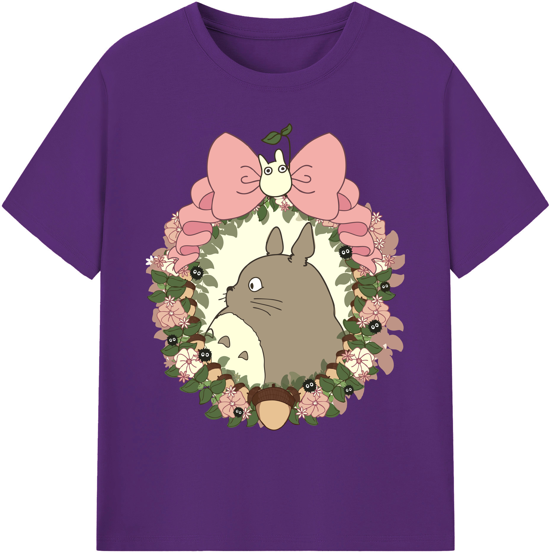 （画像用） となりのトトロ 草壁メイ 草壁サツキ My Neighbor Totoro Satsuki Kusakabe Mei Kusakabe 綿100％ メンズ半袖Tシャツ｜肌触りやわらか＆通気性