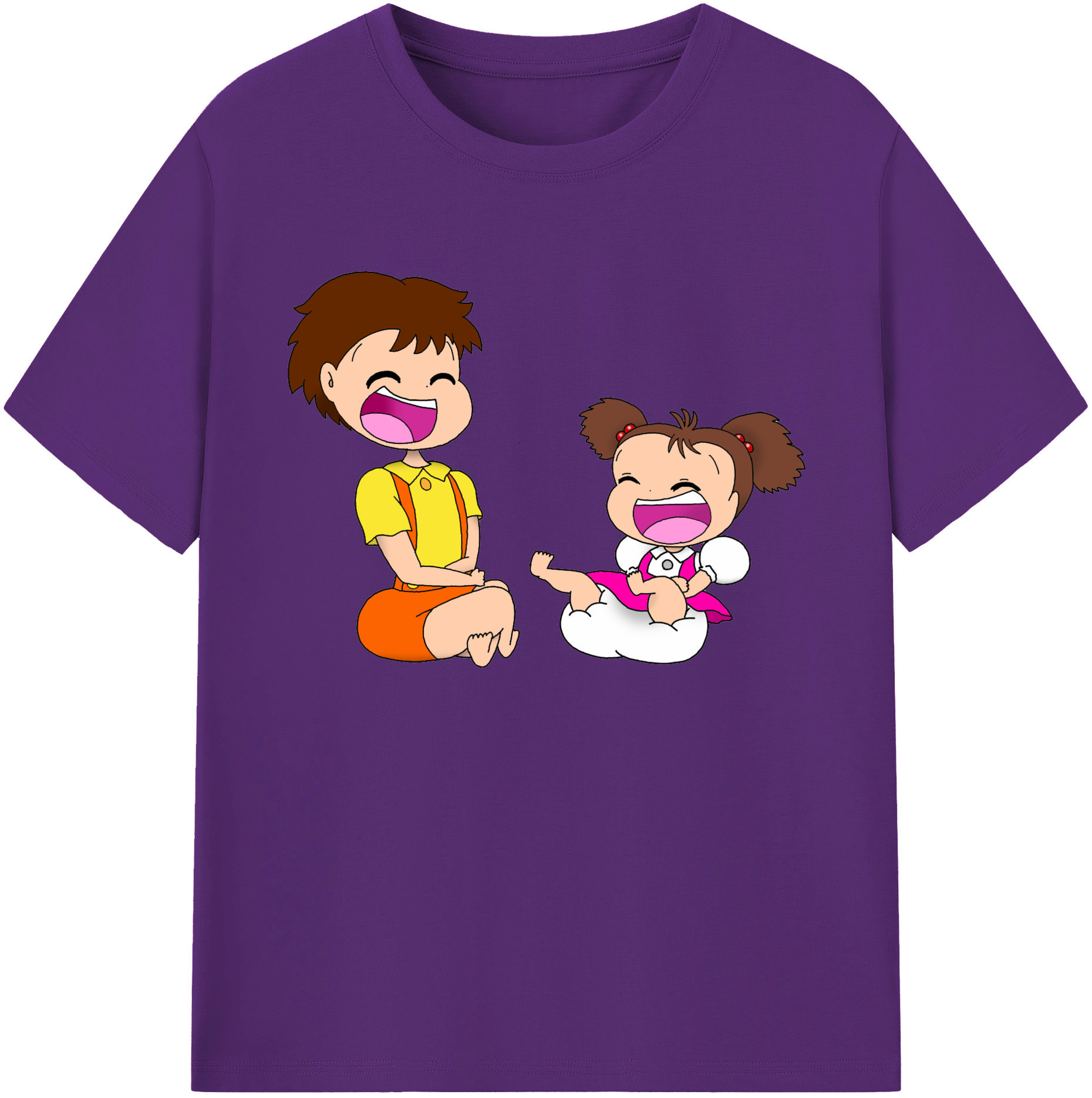 （画像用） となりのトトロ 草壁メイ 草壁サツキ My Neighbor Totoro Satsuki Kusakabe Mei Kusakabe 綿100％ メンズ半袖Tシャツ｜肌触りやわらか＆通気性