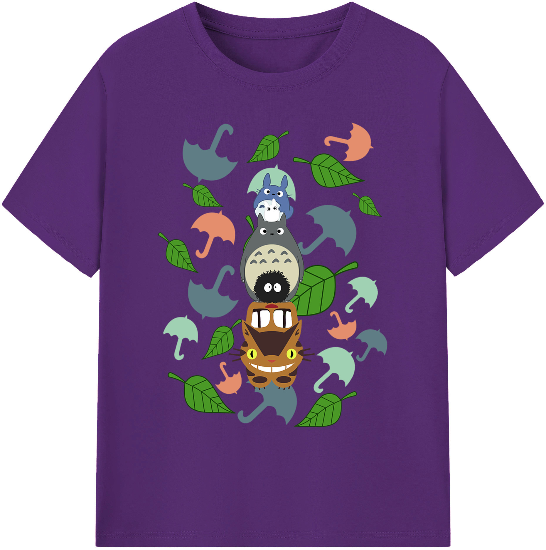 （画像用） となりのトトロ 草壁メイ 草壁サツキ My Neighbor Totoro Satsuki Kusakabe Mei Kusakabe 綿100％ メンズ半袖Tシャツ｜肌触りやわらか＆通気性
