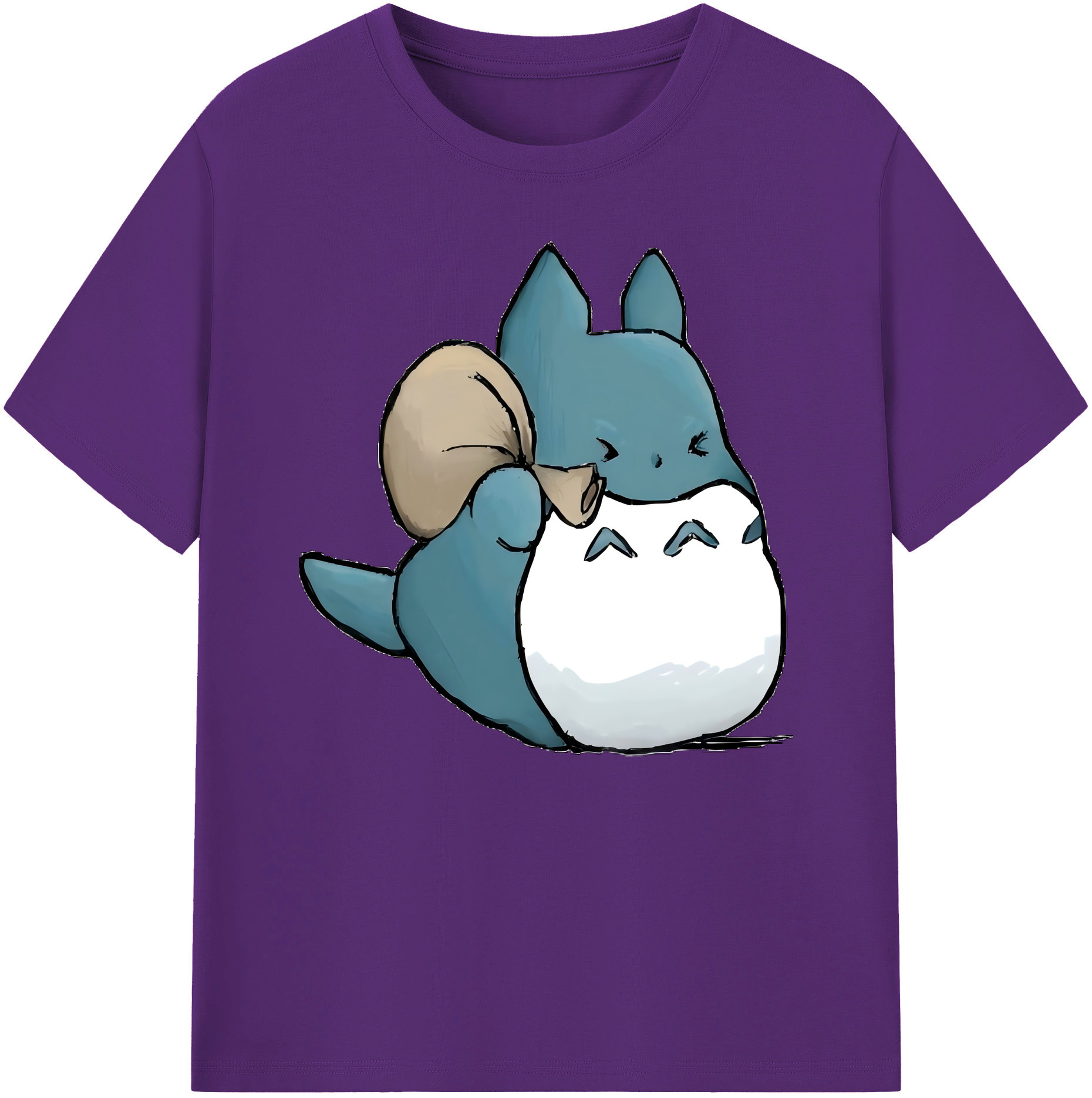 （画像用） となりのトトロ 草壁メイ 草壁サツキ My Neighbor Totoro Satsuki Kusakabe Mei Kusakabe 綿100％ メンズ半袖Tシャツ｜肌触りやわらか＆通気性