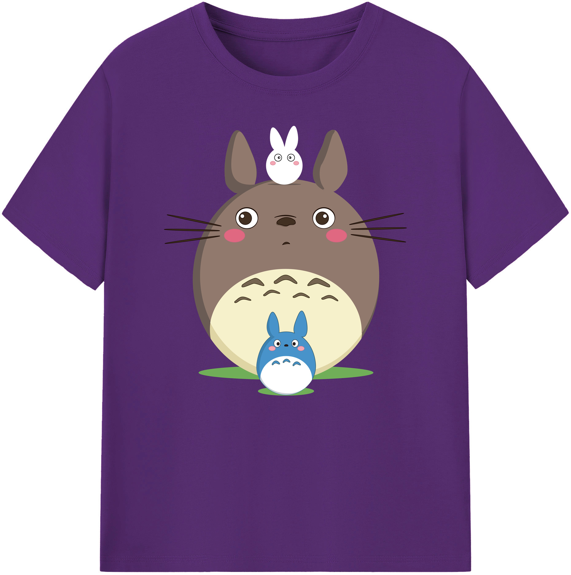 （画像用） となりのトトロ 草壁メイ 草壁サツキ My Neighbor Totoro Satsuki Kusakabe Mei Kusakabe 綿100％ メンズ半袖Tシャツ｜肌触りやわらか＆通気性