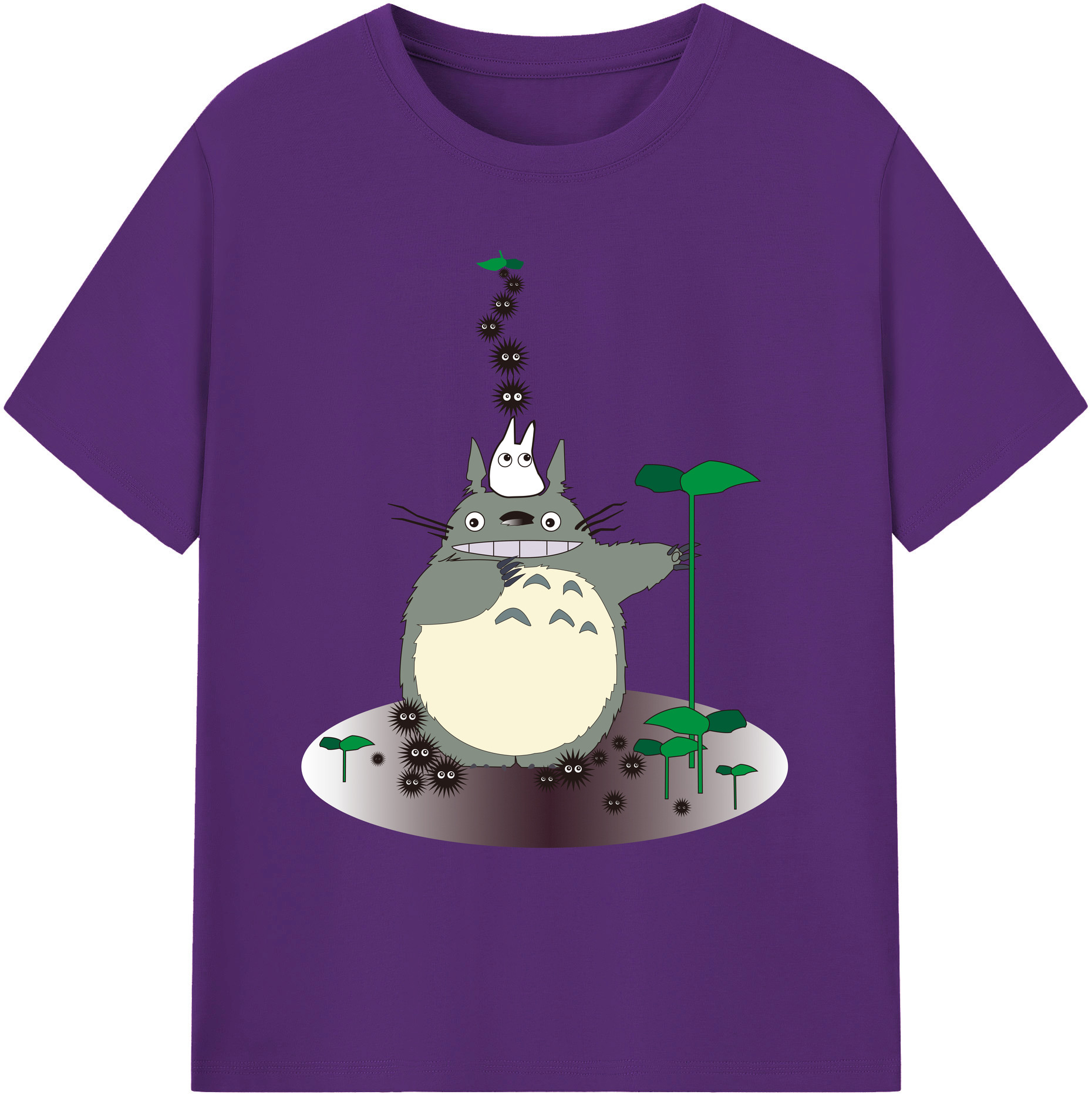 （画像用） となりのトトロ 草壁メイ 草壁サツキ My Neighbor Totoro Satsuki Kusakabe Mei Kusakabe 綿100％ メンズ半袖Tシャツ｜肌触りやわらか＆通気性