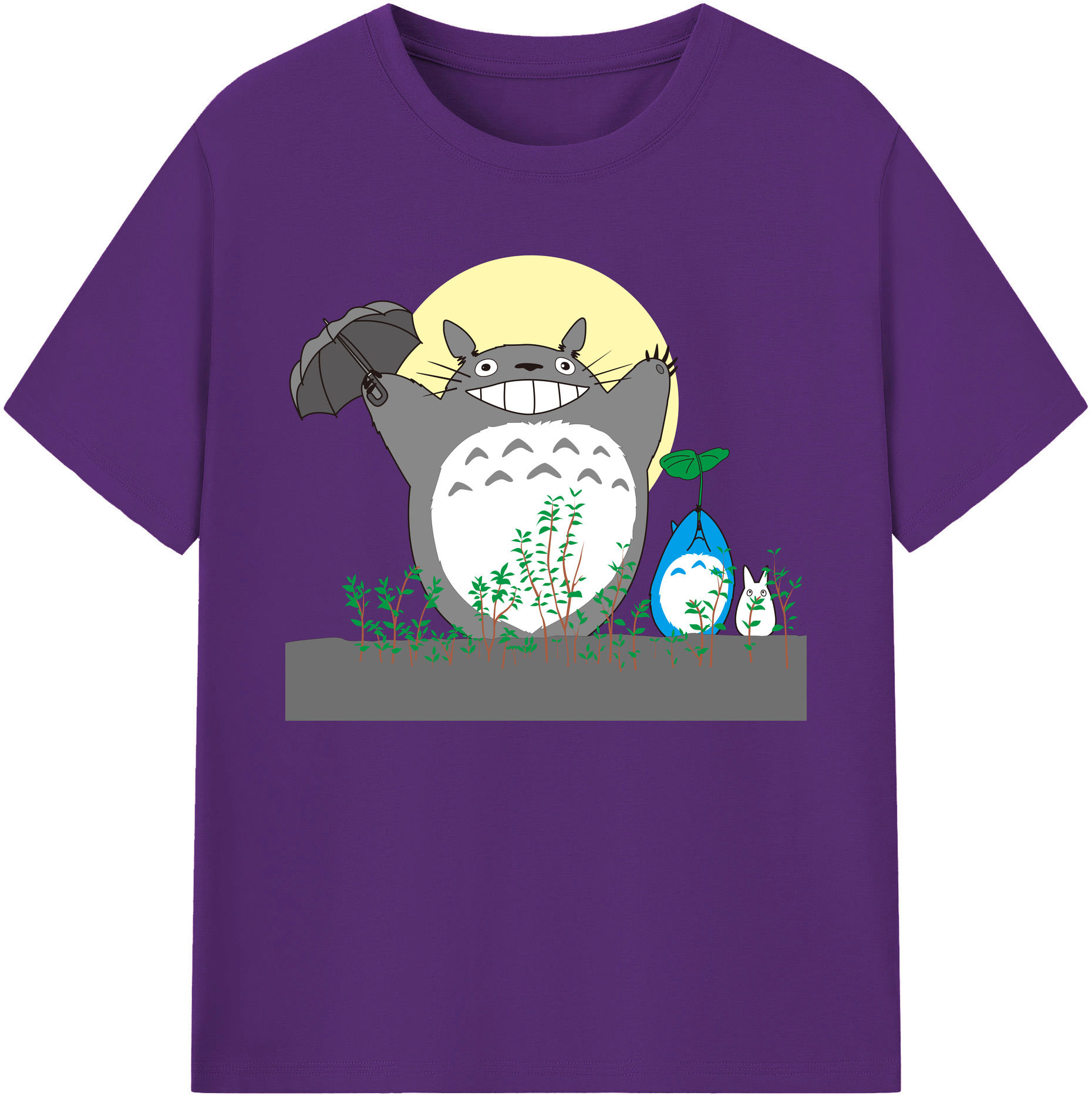 （画像用） となりのトトロ 草壁メイ 草壁サツキ My Neighbor Totoro Satsuki Kusakabe Mei Kusakabe 綿100％ メンズ半袖Tシャツ｜肌触りやわらか＆通気性