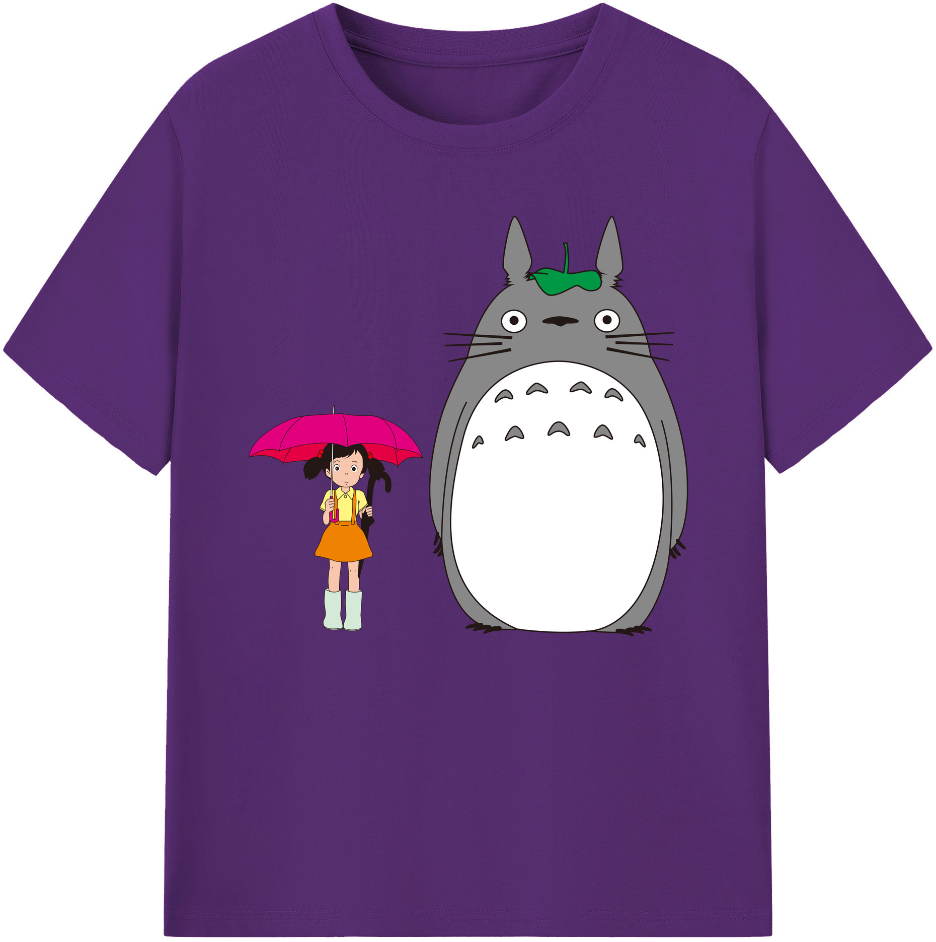 （画像用） となりのトトロ 草壁メイ 草壁サツキ My Neighbor Totoro Satsuki Kusakabe Mei Kusakabe 綿100％ メンズ半袖Tシャツ｜肌触りやわらか＆通気性