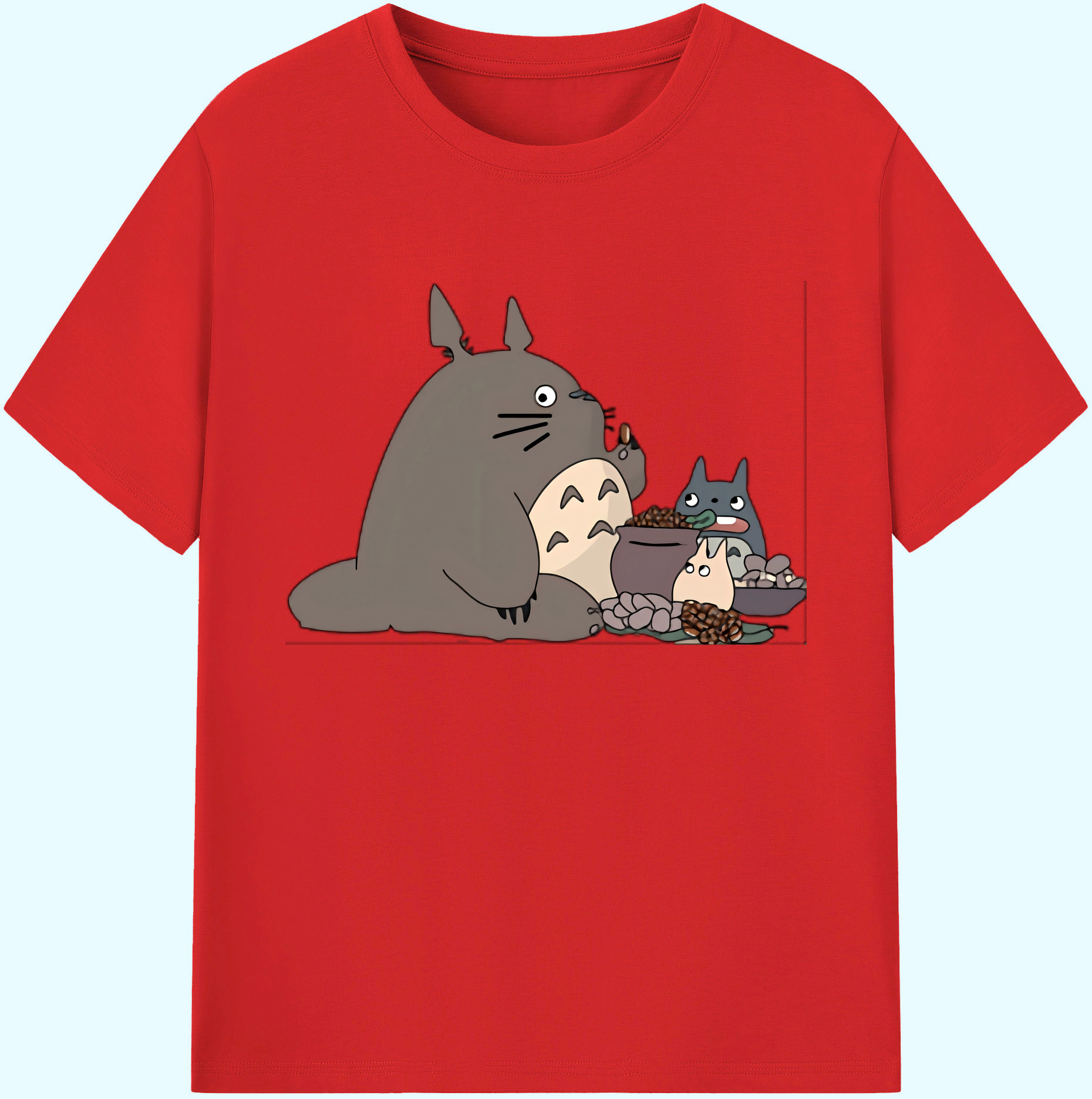 （画像用） となりのトトロ 草壁メイ 草壁サツキ My Neighbor Totoro Satsuki Kusakabe Mei Kusakabe 綿100％ メンズ半袖Tシャツ｜肌触りやわらか＆通気性