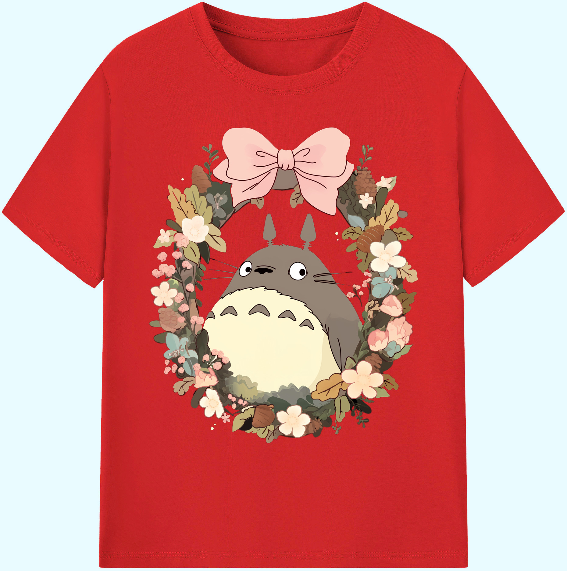 （画像用） となりのトトロ 草壁メイ 草壁サツキ My Neighbor Totoro Satsuki Kusakabe Mei Kusakabe 綿100％ メンズ半袖Tシャツ｜肌触りやわらか＆通気性