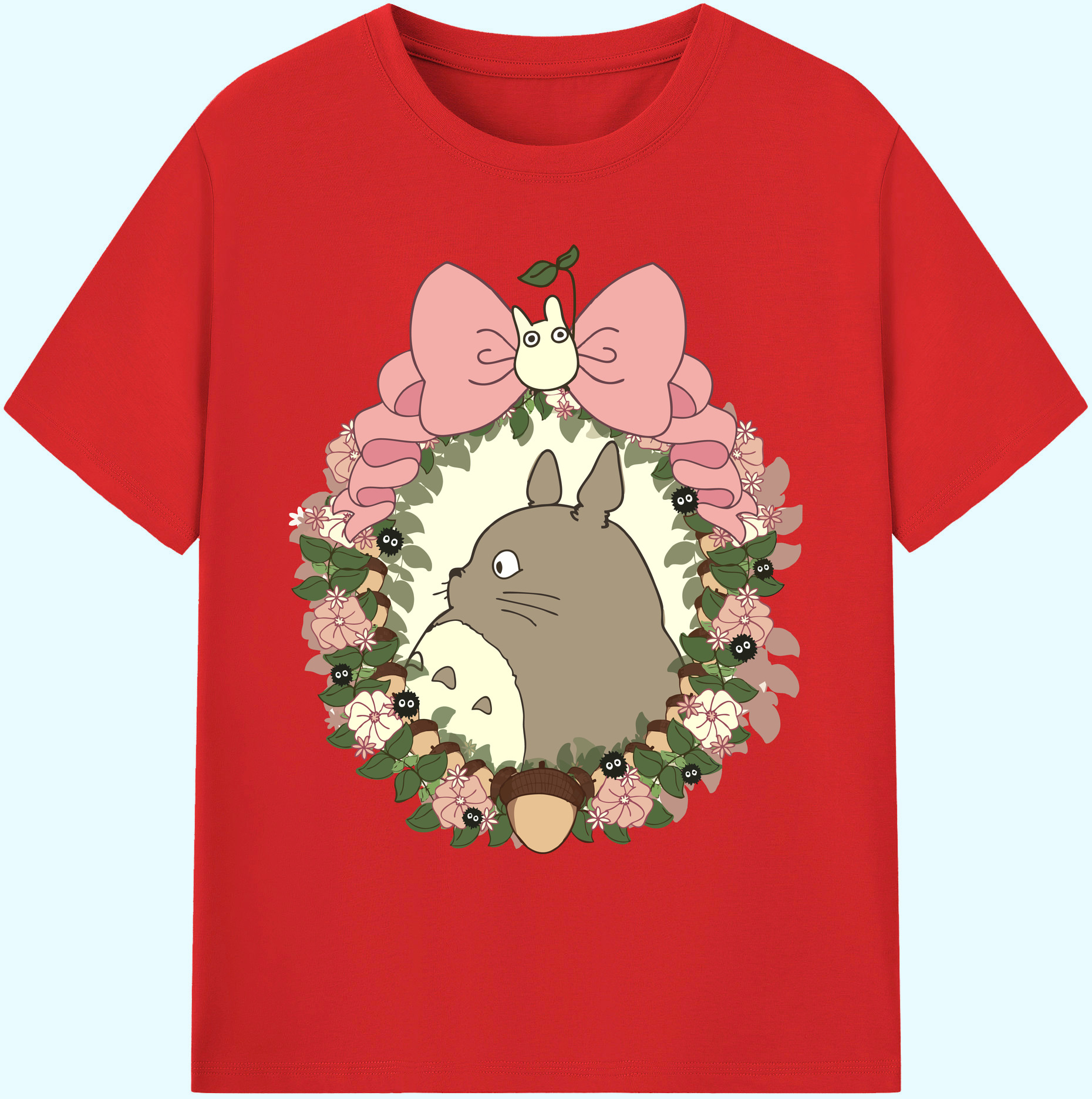（画像用） となりのトトロ 草壁メイ 草壁サツキ My Neighbor Totoro Satsuki Kusakabe Mei Kusakabe 綿100％ メンズ半袖Tシャツ｜肌触りやわらか＆通気性