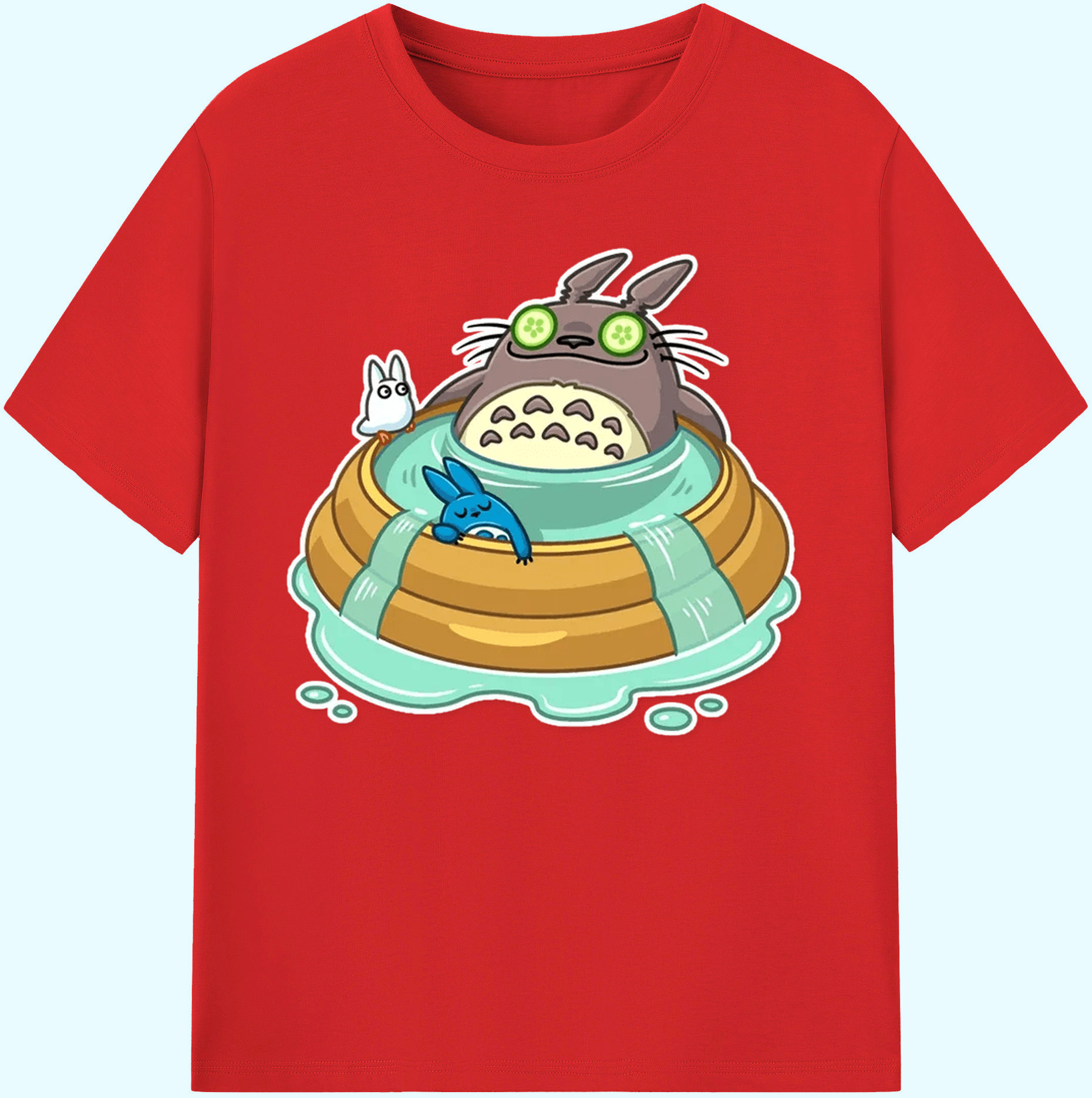 （画像用） となりのトトロ 草壁メイ 草壁サツキ My Neighbor Totoro Satsuki Kusakabe Mei Kusakabe 綿100％ メンズ半袖Tシャツ｜肌触りやわらか＆通気性