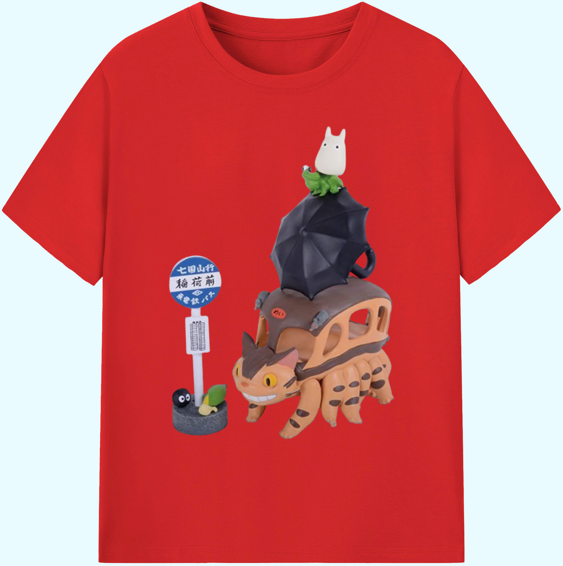 （画像用） となりのトトロ 草壁メイ 草壁サツキ My Neighbor Totoro Satsuki Kusakabe Mei Kusakabe 綿100％ メンズ半袖Tシャツ｜肌触りやわらか＆通気性