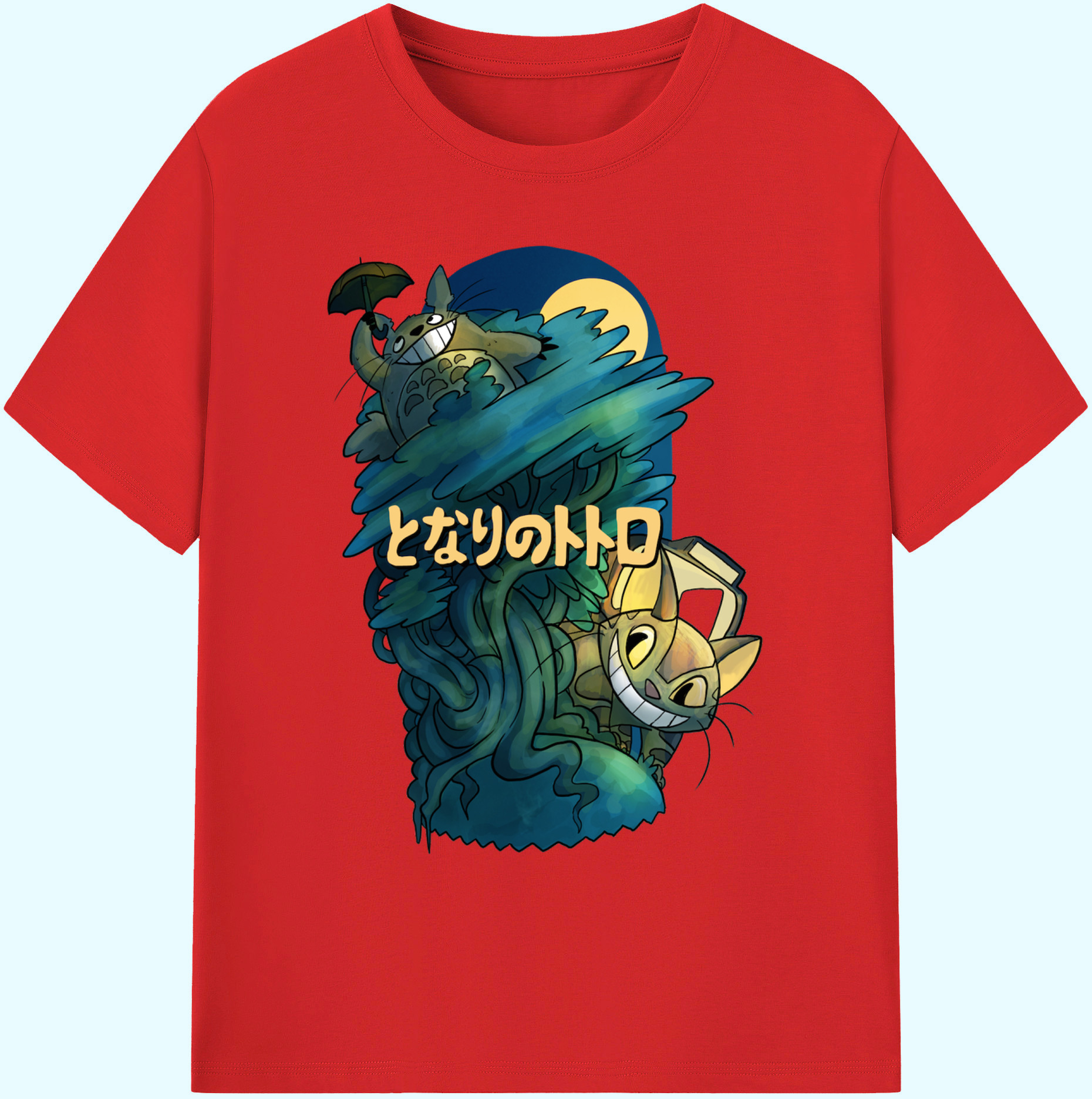 （画像用） となりのトトロ 草壁メイ 草壁サツキ My Neighbor Totoro Satsuki Kusakabe Mei Kusakabe 綿100％ メンズ半袖Tシャツ｜肌触りやわらか＆通気性