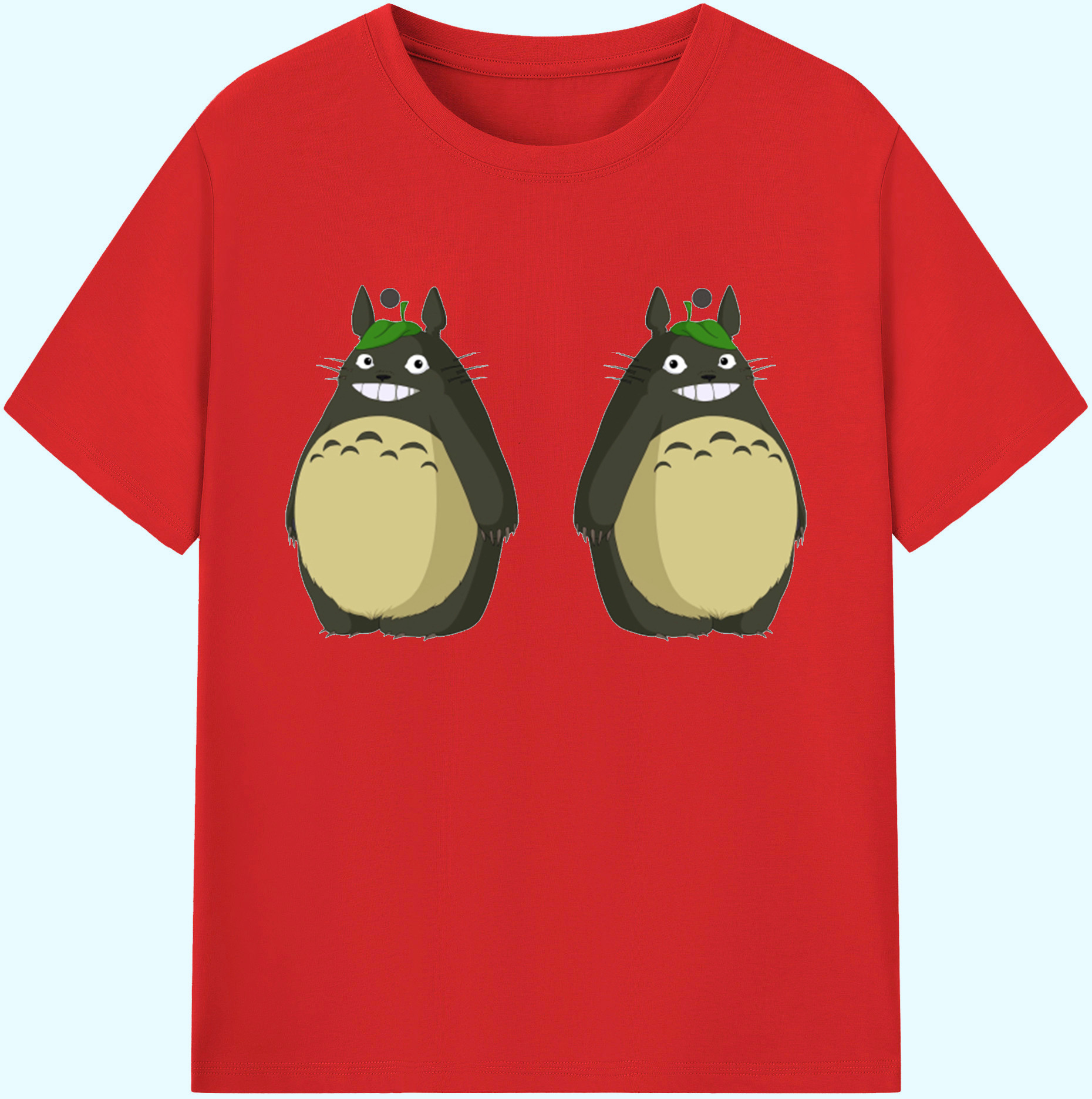 （画像用） となりのトトロ 草壁メイ 草壁サツキ My Neighbor Totoro Satsuki Kusakabe Mei Kusakabe 綿100％ メンズ半袖Tシャツ｜肌触りやわらか＆通気性