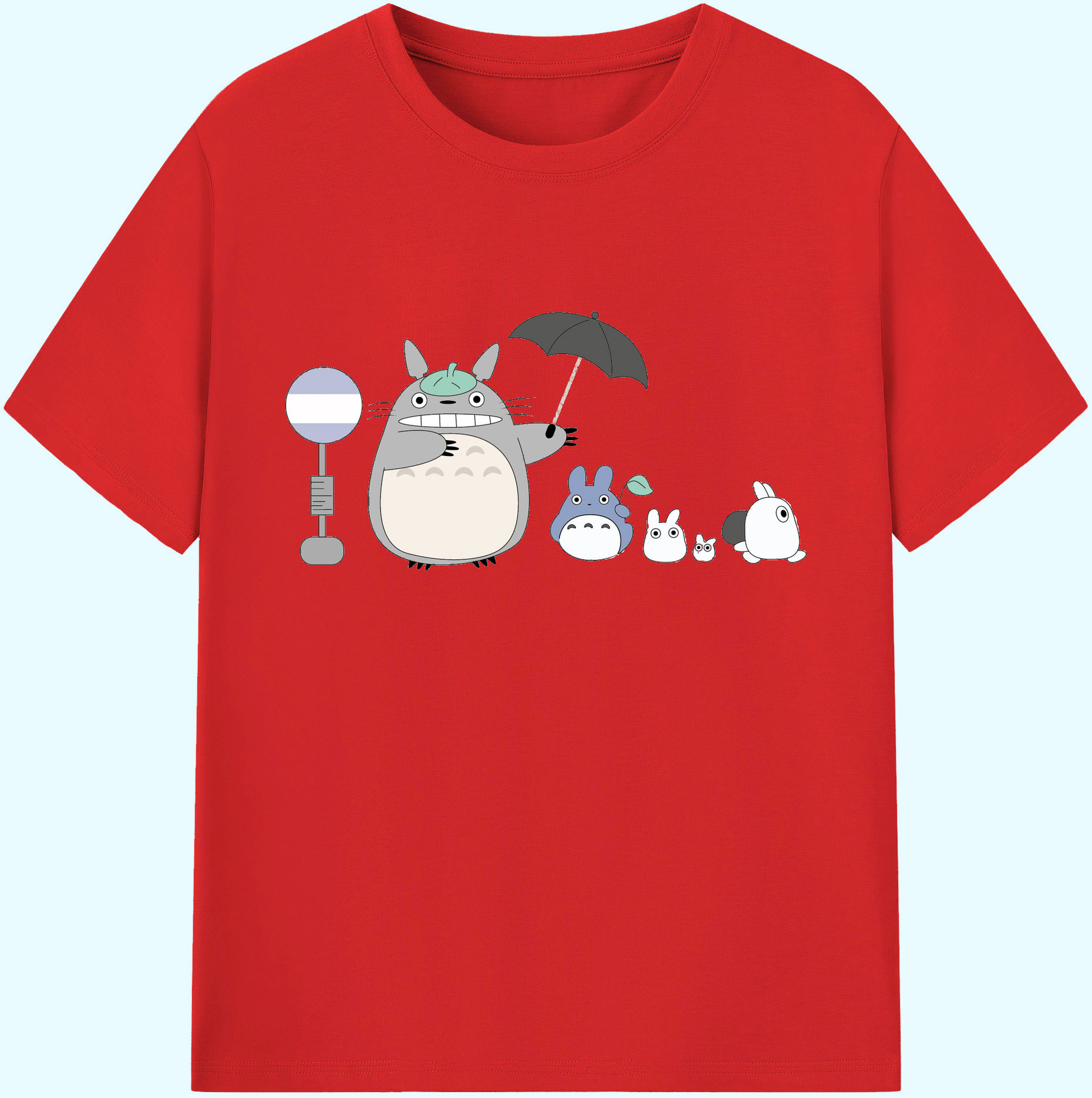 （画像用） となりのトトロ 草壁メイ 草壁サツキ My Neighbor Totoro Satsuki Kusakabe Mei Kusakabe 綿100％ メンズ半袖Tシャツ｜肌触りやわらか＆通気性