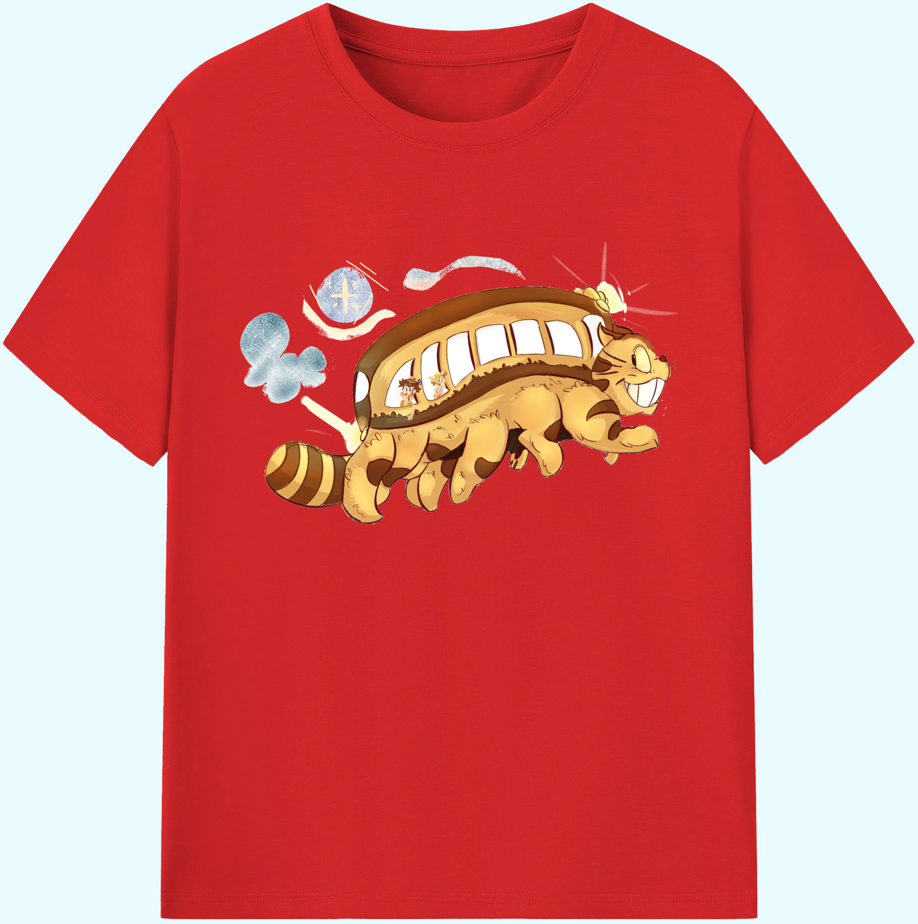 （画像用） となりのトトロ 草壁メイ 草壁サツキ My Neighbor Totoro Satsuki Kusakabe Mei Kusakabe 綿100％ メンズ半袖Tシャツ｜肌触りやわらか＆通気性