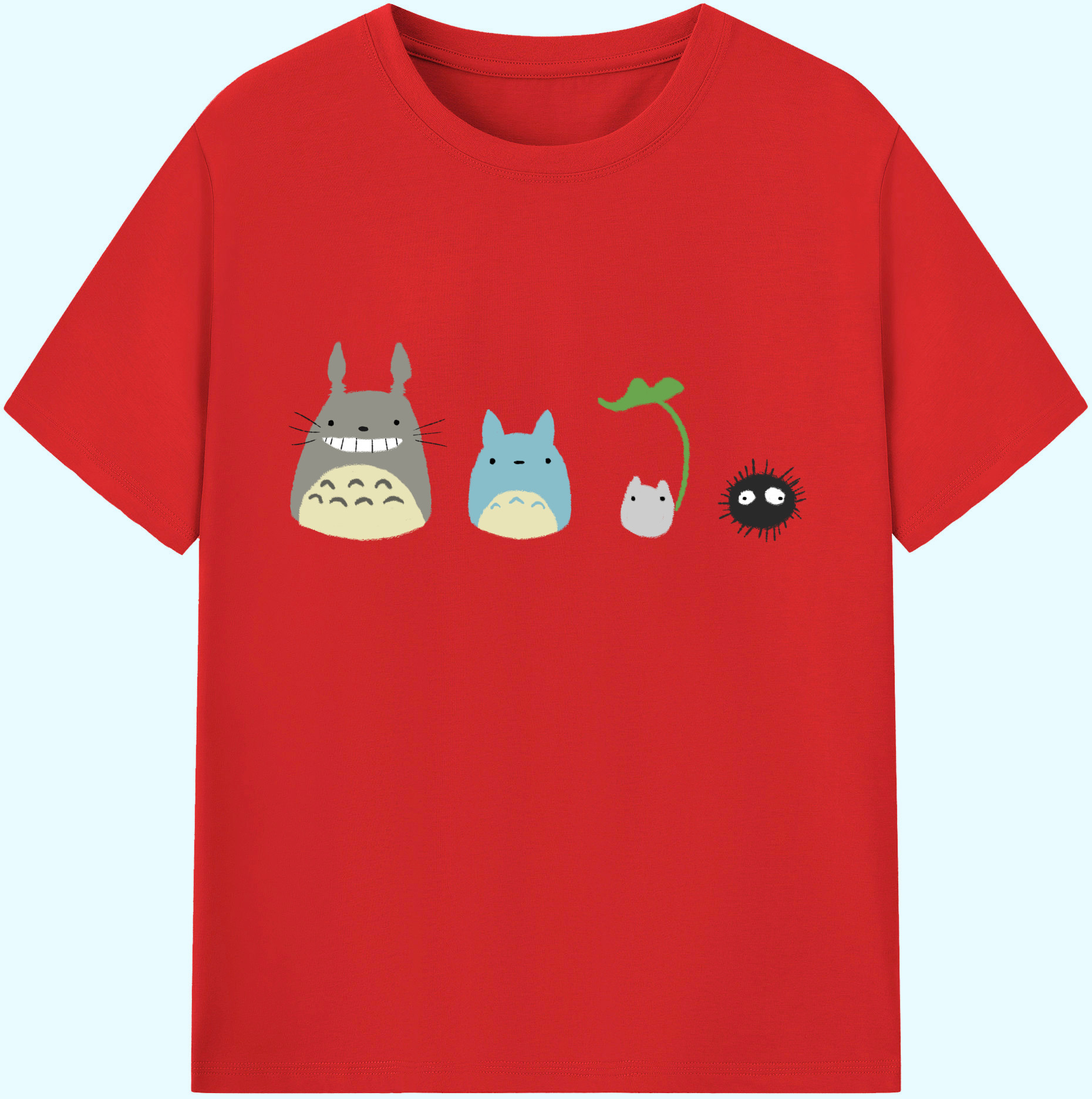 （画像用） となりのトトロ 草壁メイ 草壁サツキ My Neighbor Totoro Satsuki Kusakabe Mei Kusakabe 綿100％ メンズ半袖Tシャツ｜肌触りやわらか＆通気性