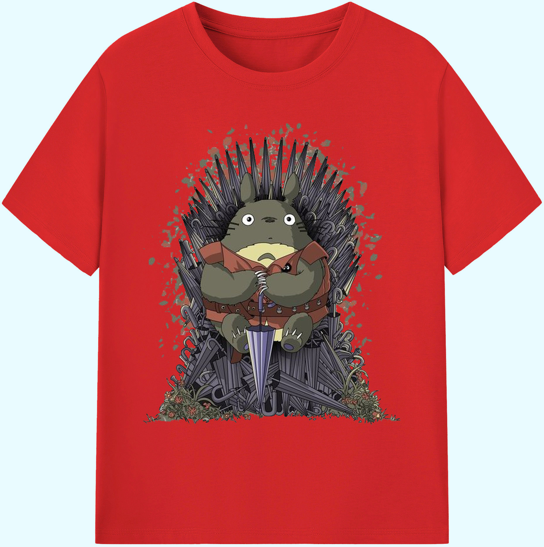 （画像用） となりのトトロ 草壁メイ 草壁サツキ My Neighbor Totoro Satsuki Kusakabe Mei Kusakabe 綿100％ メンズ半袖Tシャツ｜肌触りやわらか＆通気性