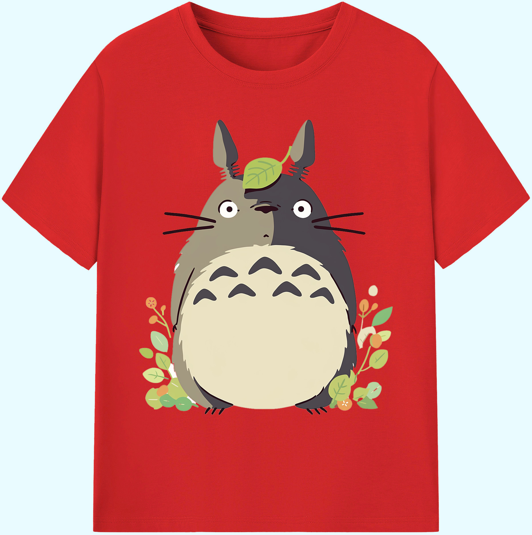（画像用） となりのトトロ 草壁メイ 草壁サツキ My Neighbor Totoro Satsuki Kusakabe Mei Kusakabe 綿100％ メンズ半袖Tシャツ｜肌触りやわらか＆通気性