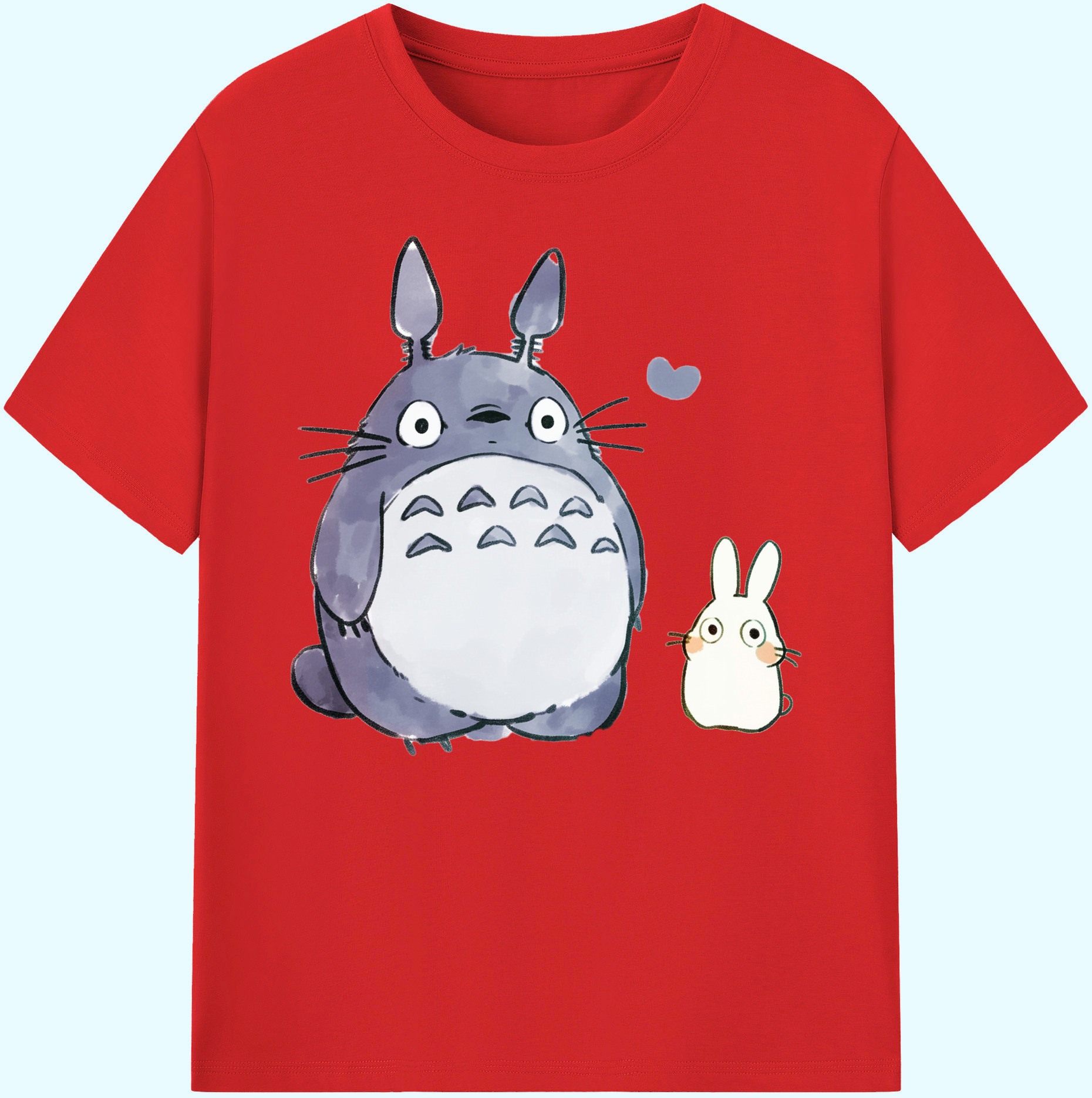 （画像用） となりのトトロ 草壁メイ 草壁サツキ My Neighbor Totoro Satsuki Kusakabe Mei Kusakabe 綿100％ メンズ半袖Tシャツ｜肌触りやわらか＆通気性