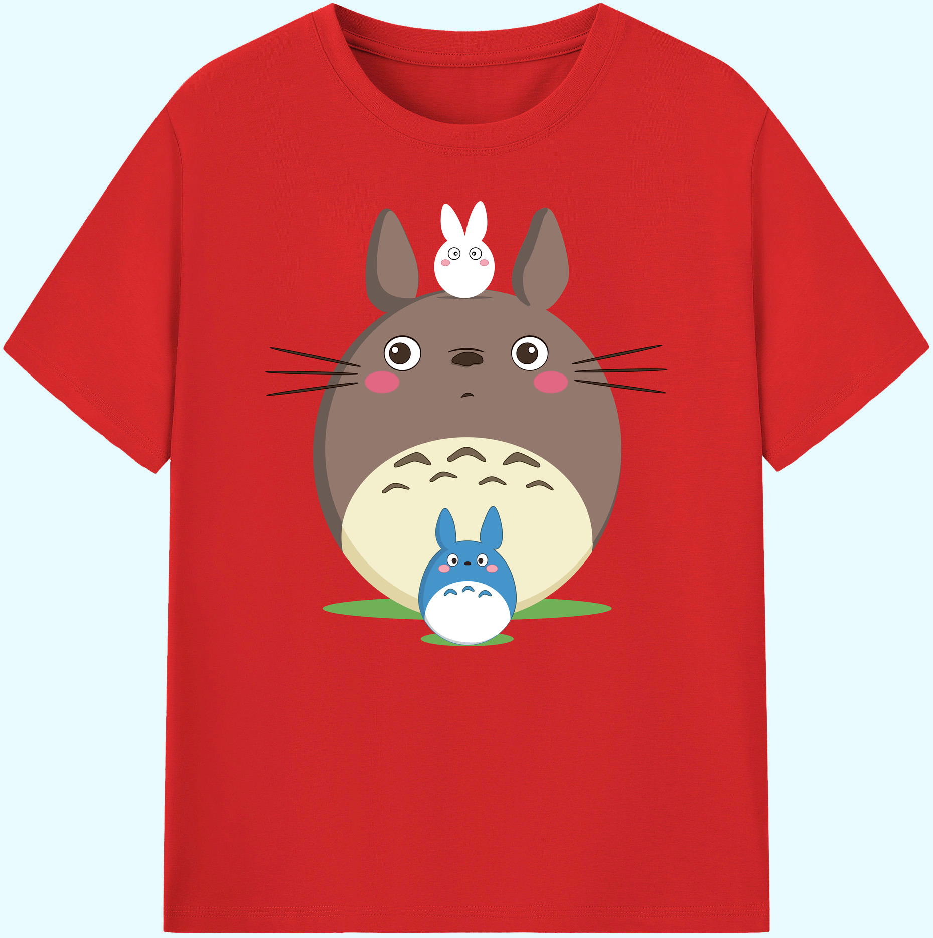 （画像用） となりのトトロ 草壁メイ 草壁サツキ My Neighbor Totoro Satsuki Kusakabe Mei Kusakabe 綿100％ メンズ半袖Tシャツ｜肌触りやわらか＆通気性