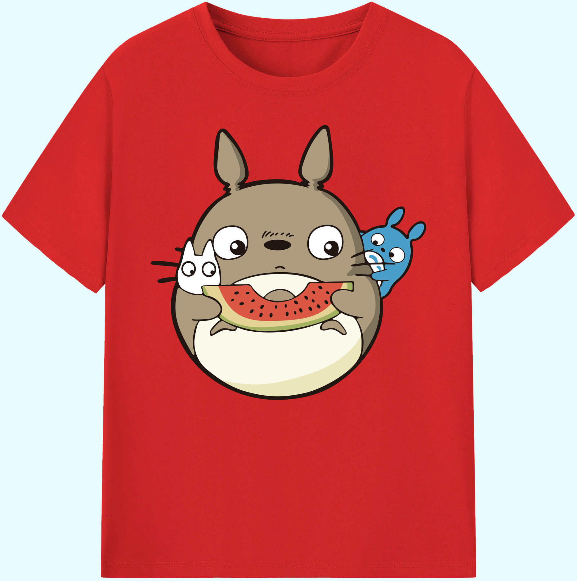 （画像用） となりのトトロ 草壁メイ 草壁サツキ My Neighbor Totoro Satsuki Kusakabe Mei Kusakabe 綿100％ メンズ半袖Tシャツ｜肌触りやわらか＆通気性