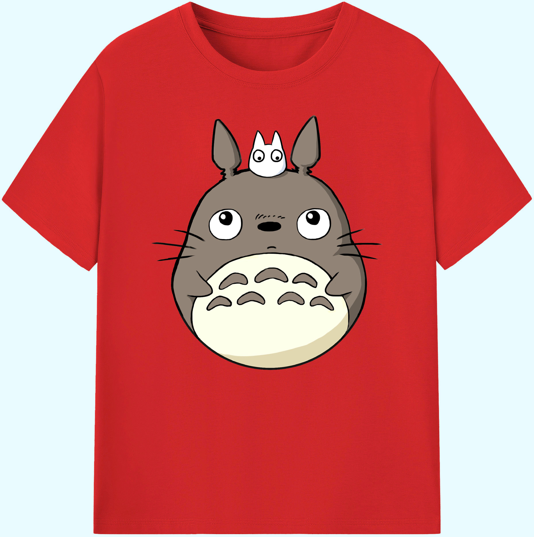 （画像用） となりのトトロ 草壁メイ 草壁サツキ My Neighbor Totoro Satsuki Kusakabe Mei Kusakabe 綿100％ メンズ半袖Tシャツ｜肌触りやわらか＆通気性