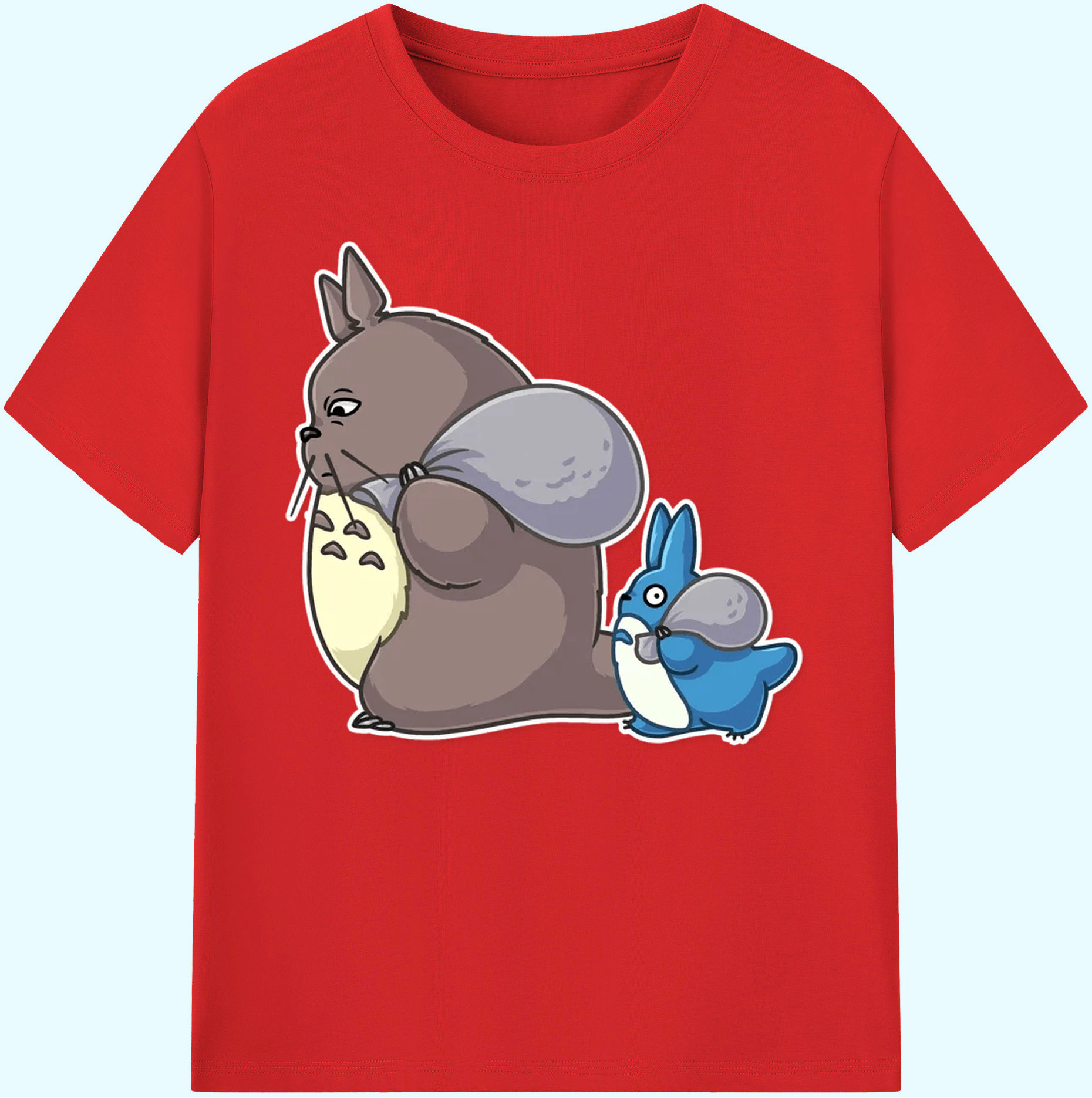 （画像用） となりのトトロ 草壁メイ 草壁サツキ My Neighbor Totoro Satsuki Kusakabe Mei Kusakabe 綿100％ メンズ半袖Tシャツ｜肌触りやわらか＆通気性