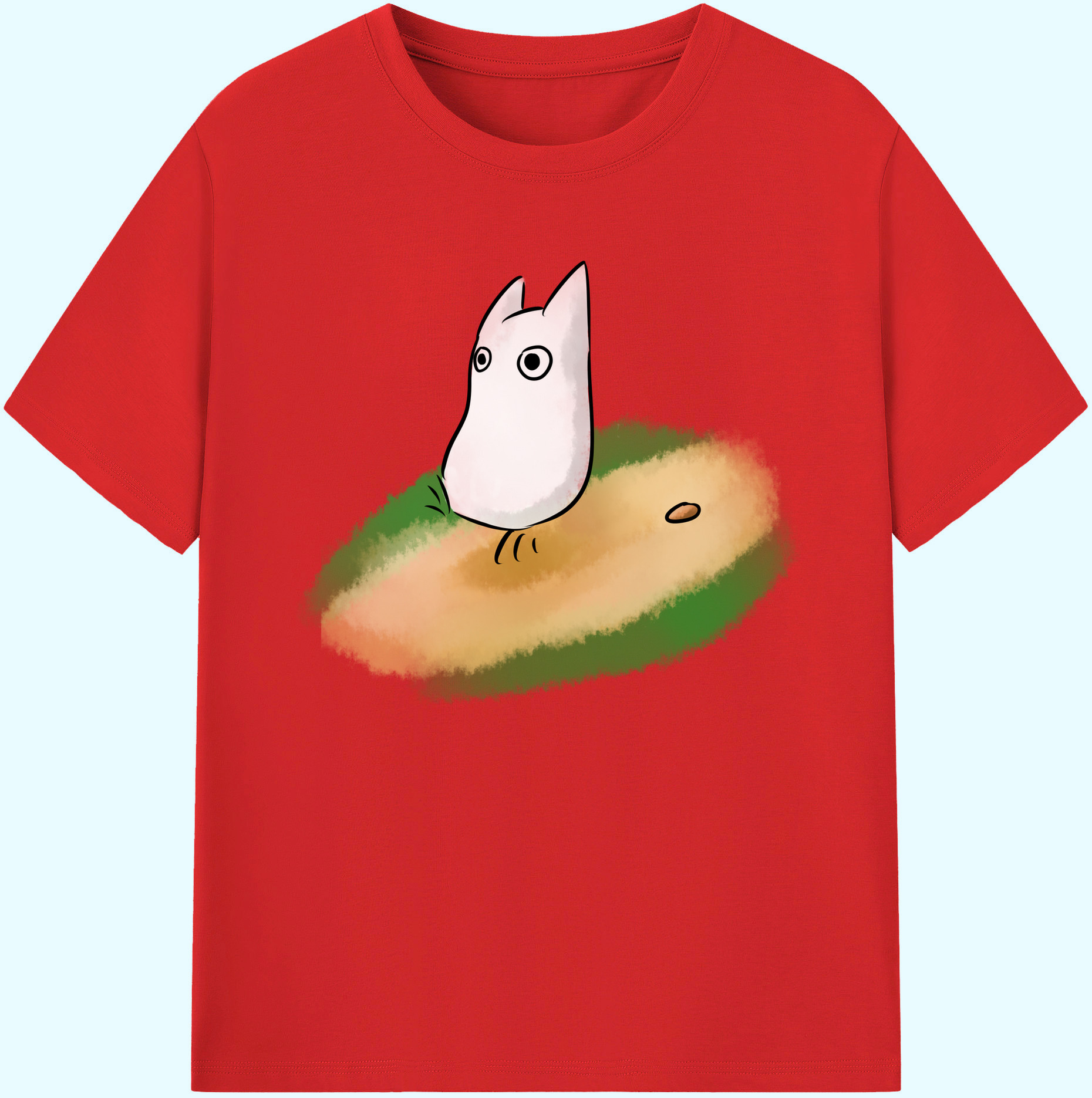 （画像用） となりのトトロ 草壁メイ 草壁サツキ My Neighbor Totoro Satsuki Kusakabe Mei Kusakabe 綿100％ メンズ半袖Tシャツ｜肌触りやわらか＆通気性