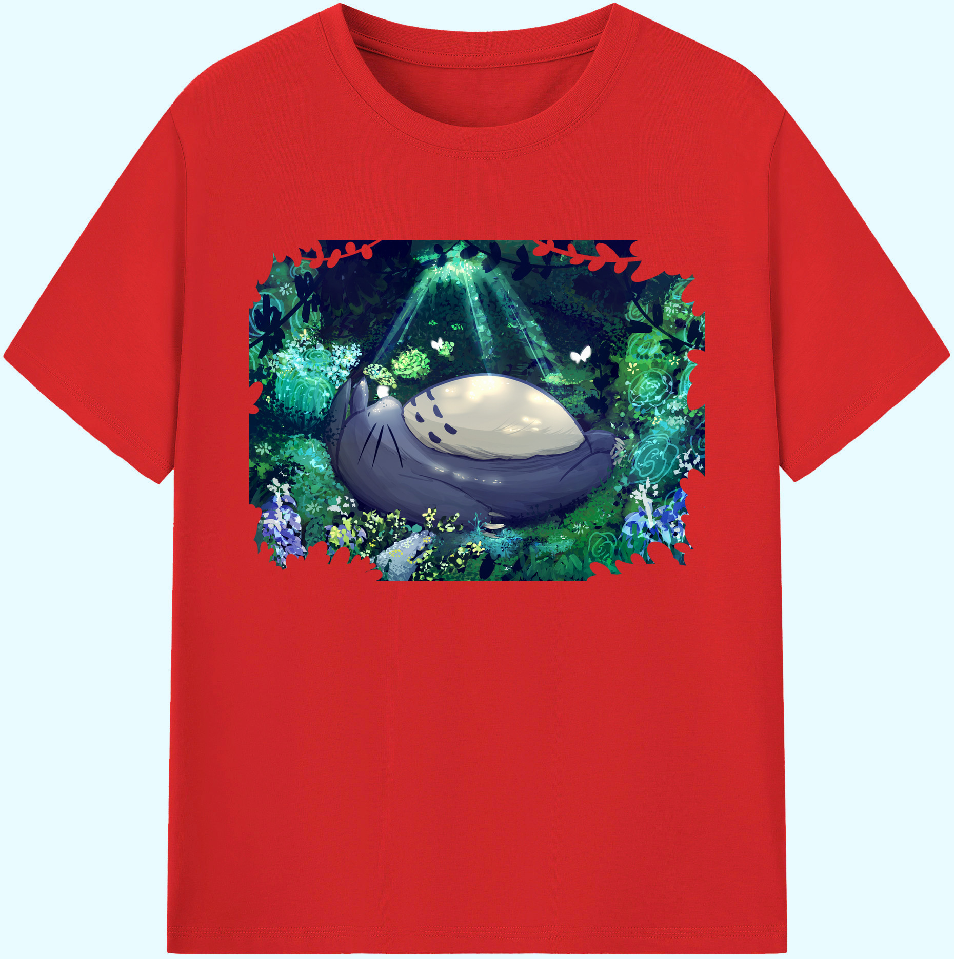 （画像用） となりのトトロ 草壁メイ 草壁サツキ My Neighbor Totoro Satsuki Kusakabe Mei Kusakabe 綿100％ メンズ半袖Tシャツ｜肌触りやわらか＆通気性