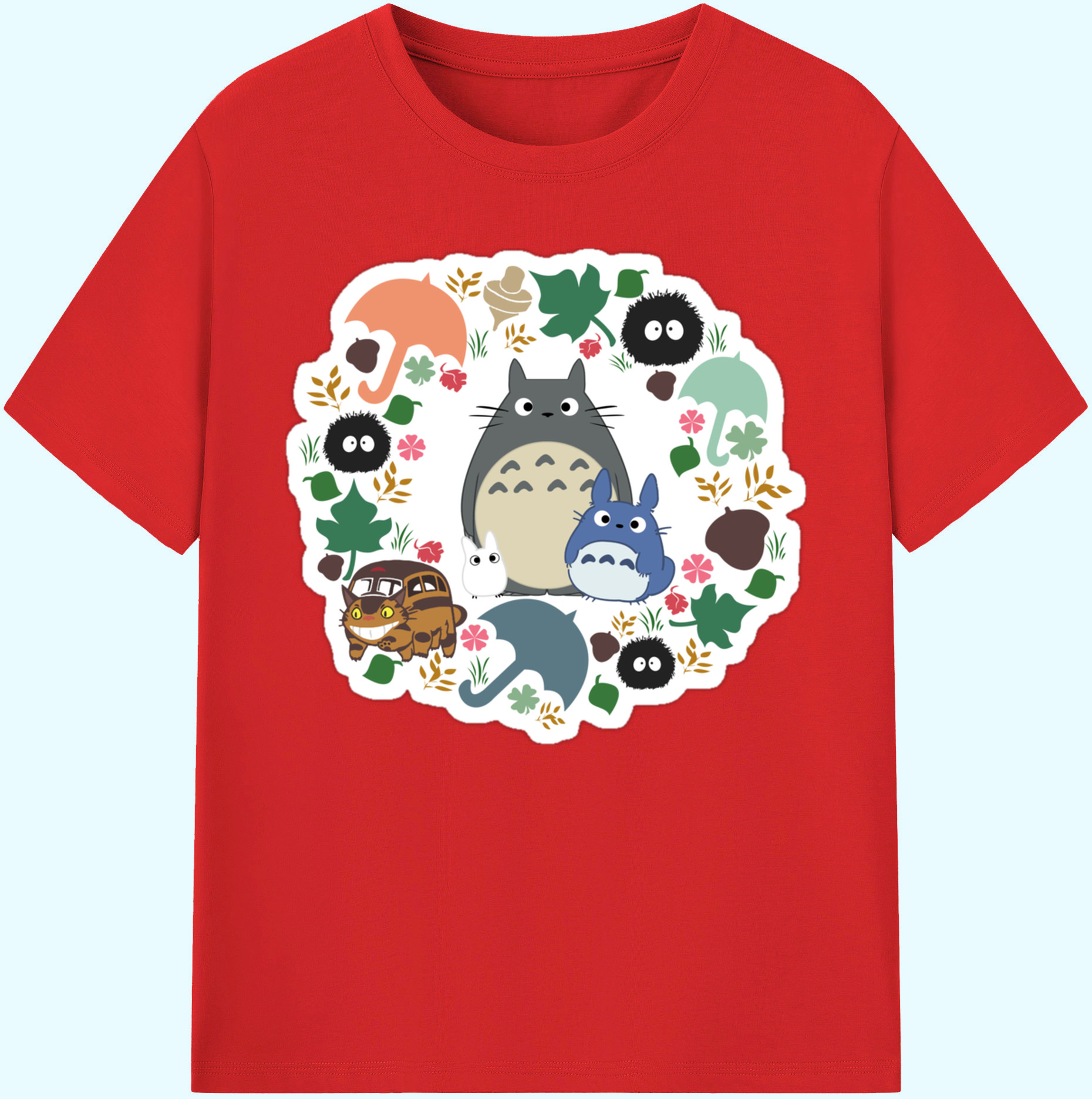 （画像用） となりのトトロ 草壁メイ 草壁サツキ My Neighbor Totoro Satsuki Kusakabe Mei Kusakabe 綿100％ メンズ半袖Tシャツ｜肌触りやわらか＆通気性