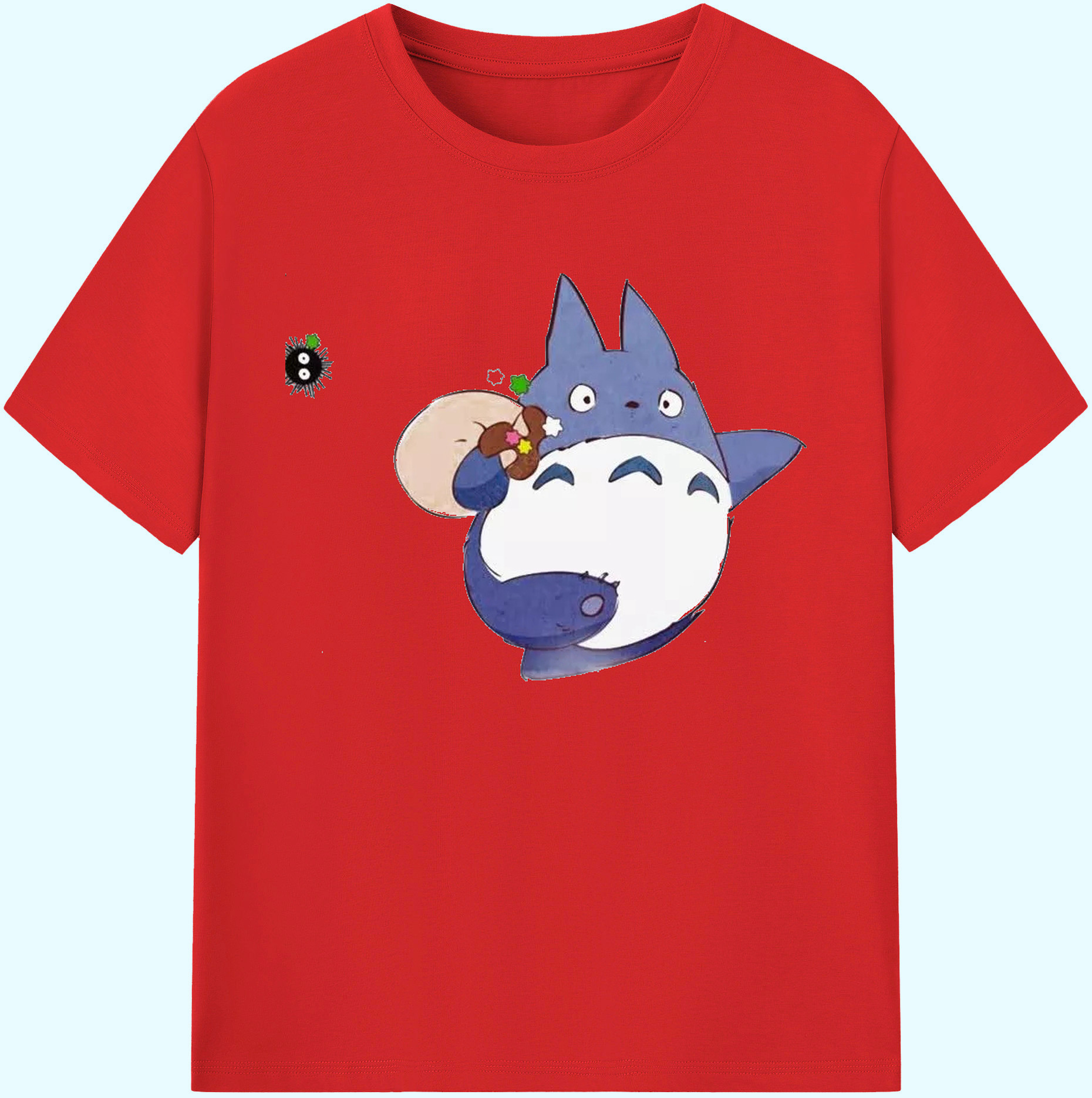 （画像用） となりのトトロ 草壁メイ 草壁サツキ My Neighbor Totoro Satsuki Kusakabe Mei Kusakabe 綿100％ メンズ半袖Tシャツ｜肌触りやわらか＆通気性