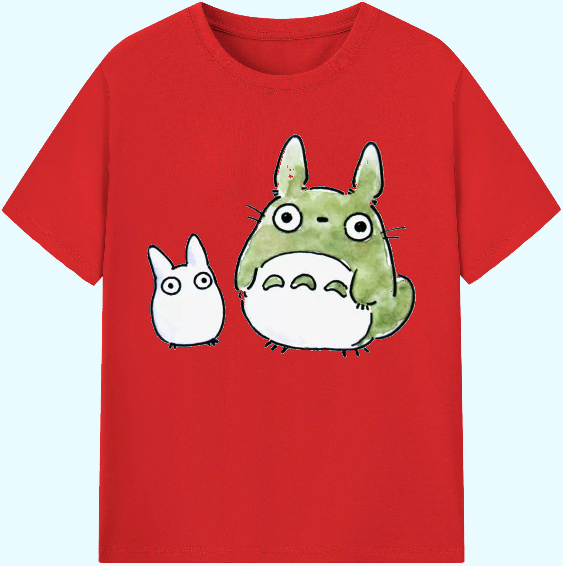 （画像用） となりのトトロ 草壁メイ 草壁サツキ My Neighbor Totoro Satsuki Kusakabe Mei Kusakabe 綿100％ メンズ半袖Tシャツ｜肌触りやわらか＆通気性