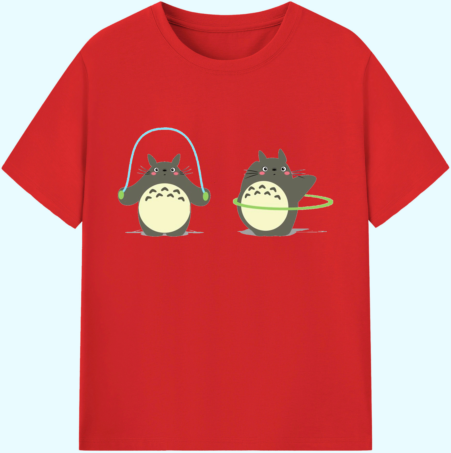 （画像用） となりのトトロ 草壁メイ 草壁サツキ My Neighbor Totoro Satsuki Kusakabe Mei Kusakabe 綿100％ メンズ半袖Tシャツ｜肌触りやわらか＆通気性