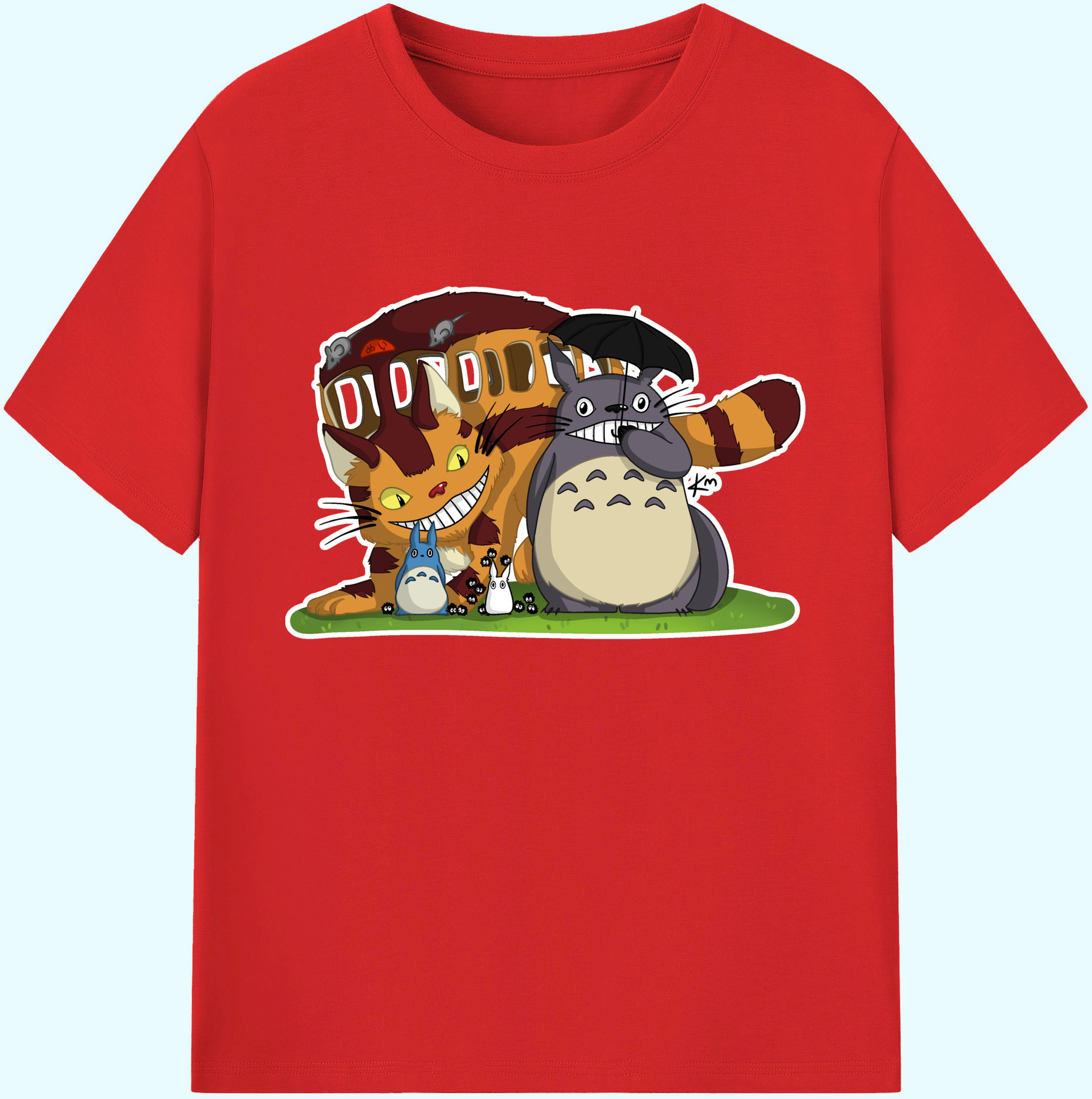 （画像用） となりのトトロ 草壁メイ 草壁サツキ My Neighbor Totoro Satsuki Kusakabe Mei Kusakabe 綿100％ メンズ半袖Tシャツ｜肌触りやわらか＆通気性
