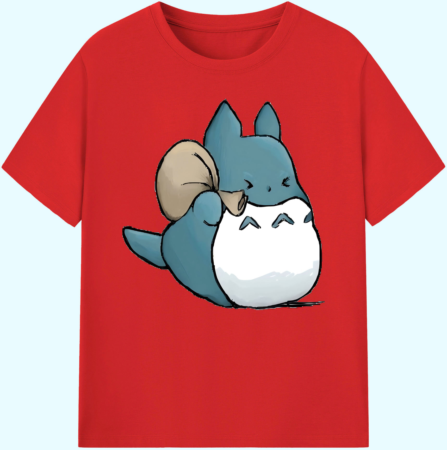 （画像用） となりのトトロ 草壁メイ 草壁サツキ My Neighbor Totoro Satsuki Kusakabe Mei Kusakabe 綿100％ メンズ半袖Tシャツ｜肌触りやわらか＆通気性