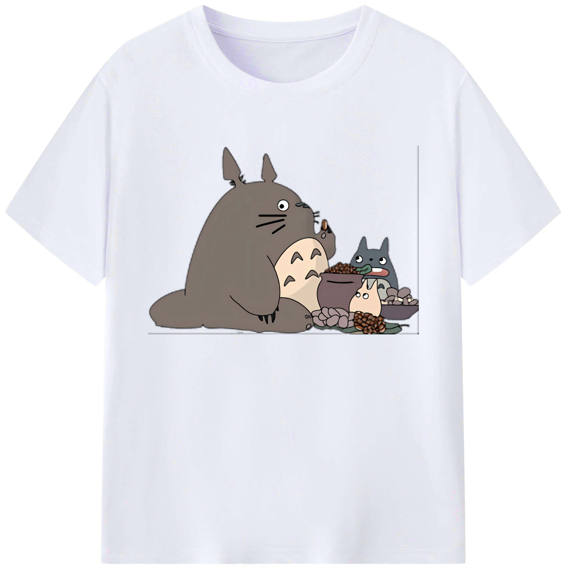 （画像用） となりのトトロ 草壁メイ 草壁サツキ My Neighbor Totoro Satsuki Kusakabe Mei Kusakabe 綿100％ メンズ半袖Tシャツ｜肌触りやわらか＆通気性