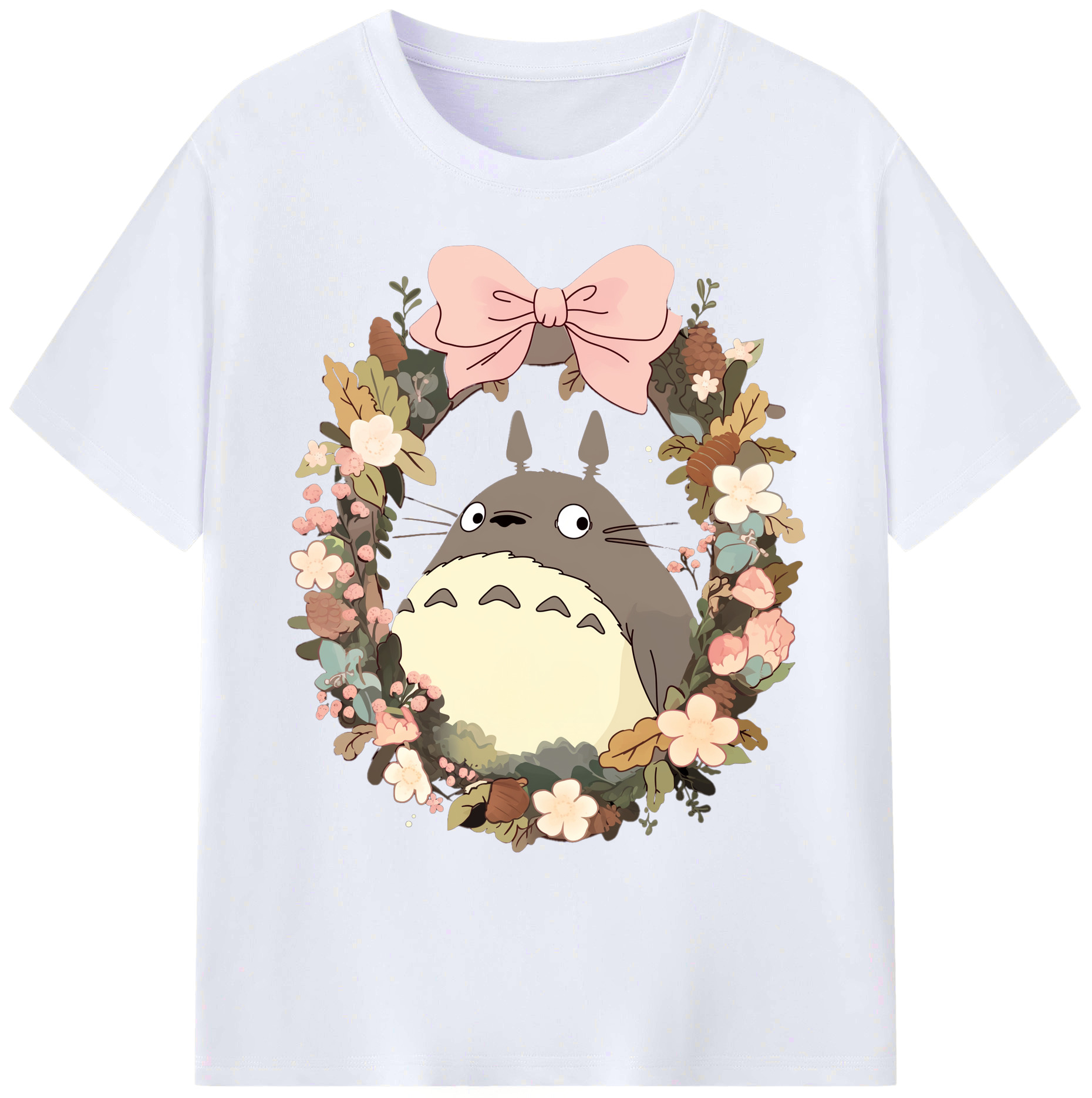 （画像用） となりのトトロ 草壁メイ 草壁サツキ My Neighbor Totoro Satsuki Kusakabe Mei Kusakabe 綿100％ メンズ半袖Tシャツ｜肌触りやわらか＆通気性
