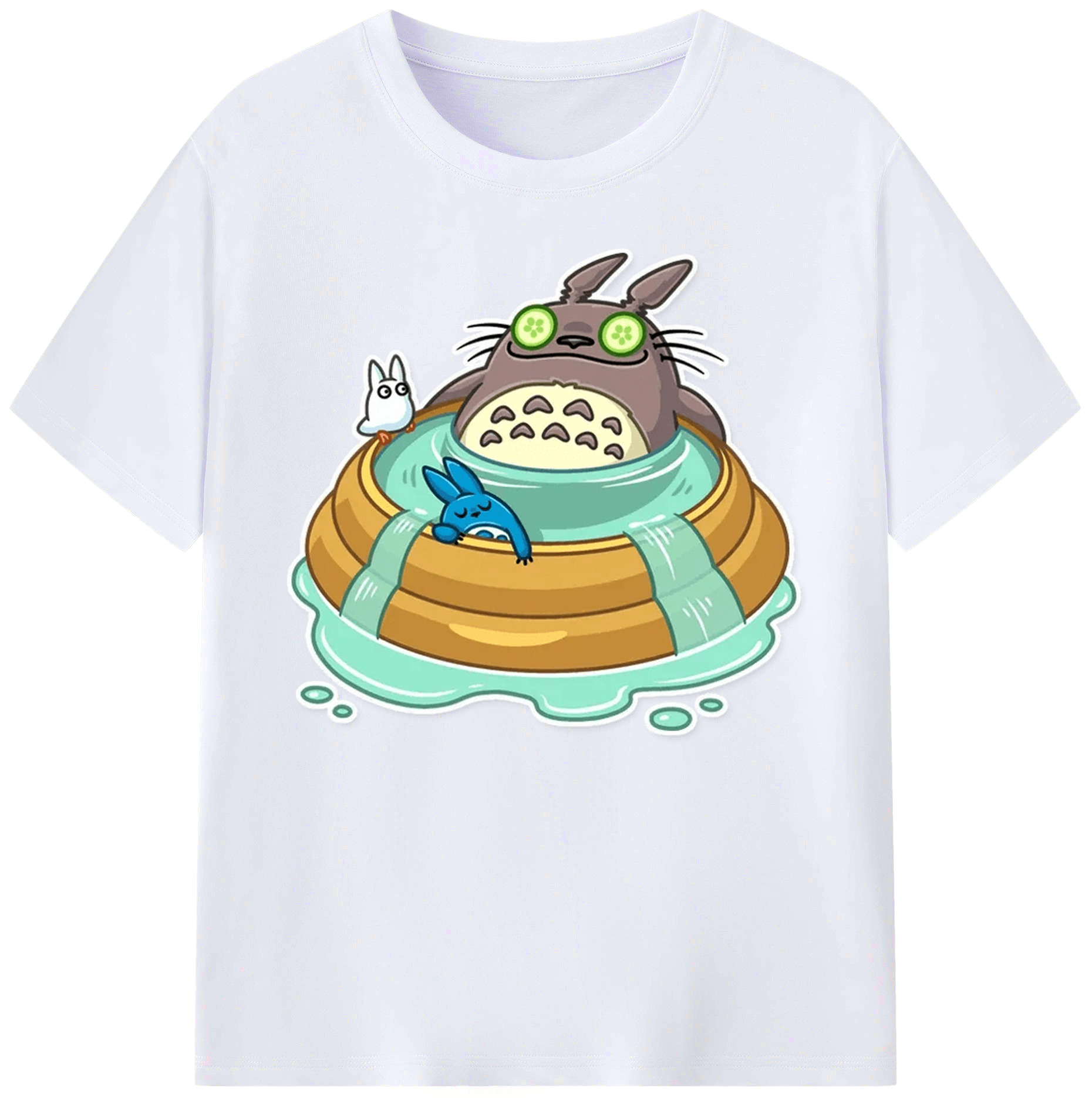 （画像用） となりのトトロ 草壁メイ 草壁サツキ My Neighbor Totoro Satsuki Kusakabe Mei Kusakabe 綿100％ メンズ半袖Tシャツ｜肌触りやわらか＆通気性