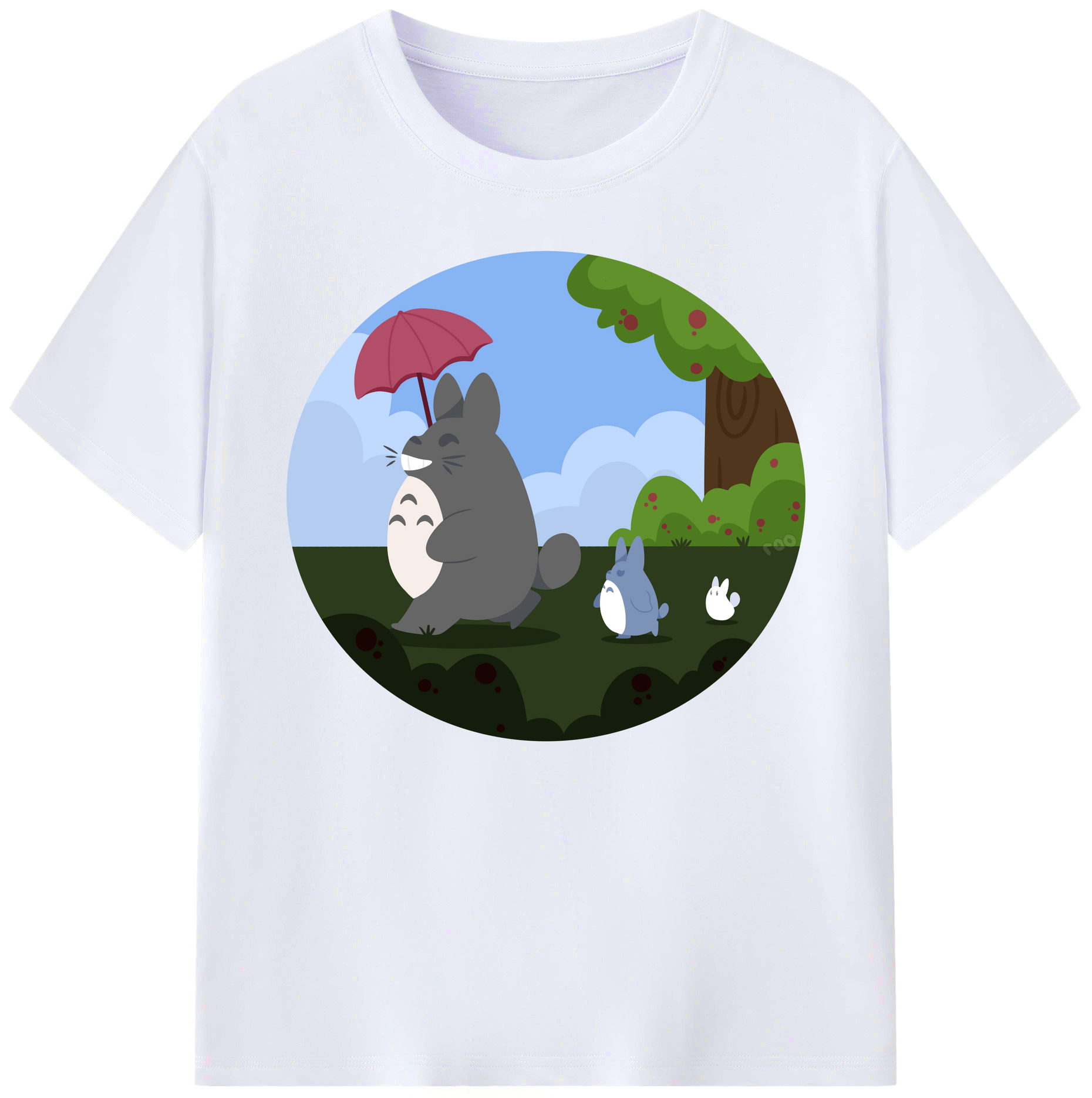 （画像用） となりのトトロ 草壁メイ 草壁サツキ My Neighbor Totoro Satsuki Kusakabe Mei Kusakabe 綿100％ メンズ半袖Tシャツ｜肌触りやわらか＆通気性