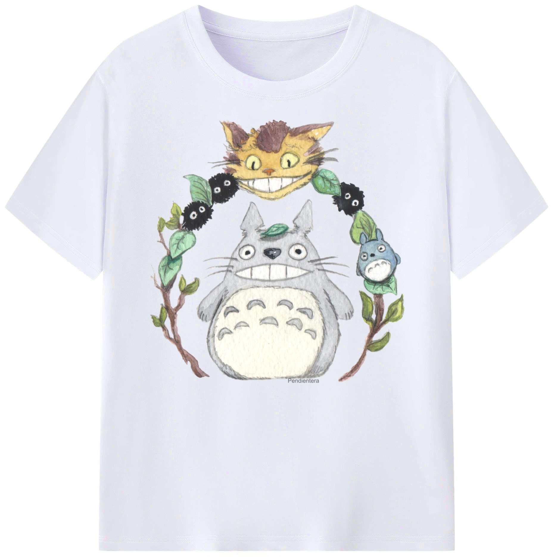 （画像用） となりのトトロ 草壁メイ 草壁サツキ My Neighbor Totoro Satsuki Kusakabe Mei Kusakabe 綿100％ メンズ半袖Tシャツ｜肌触りやわらか＆通気性