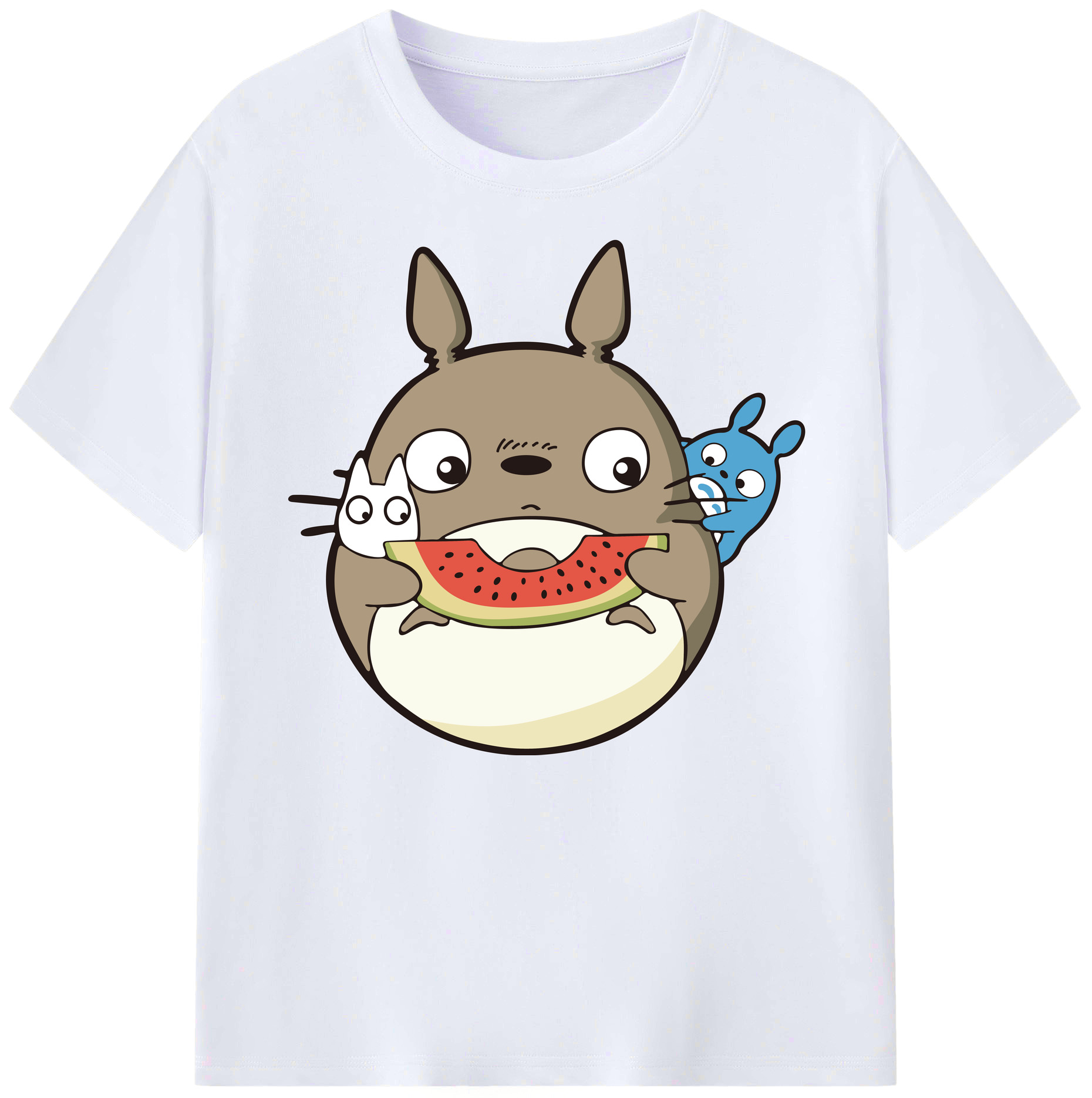 （画像用） となりのトトロ 草壁メイ 草壁サツキ My Neighbor Totoro Satsuki Kusakabe Mei Kusakabe 綿100％ メンズ半袖Tシャツ｜肌触りやわらか＆通気性