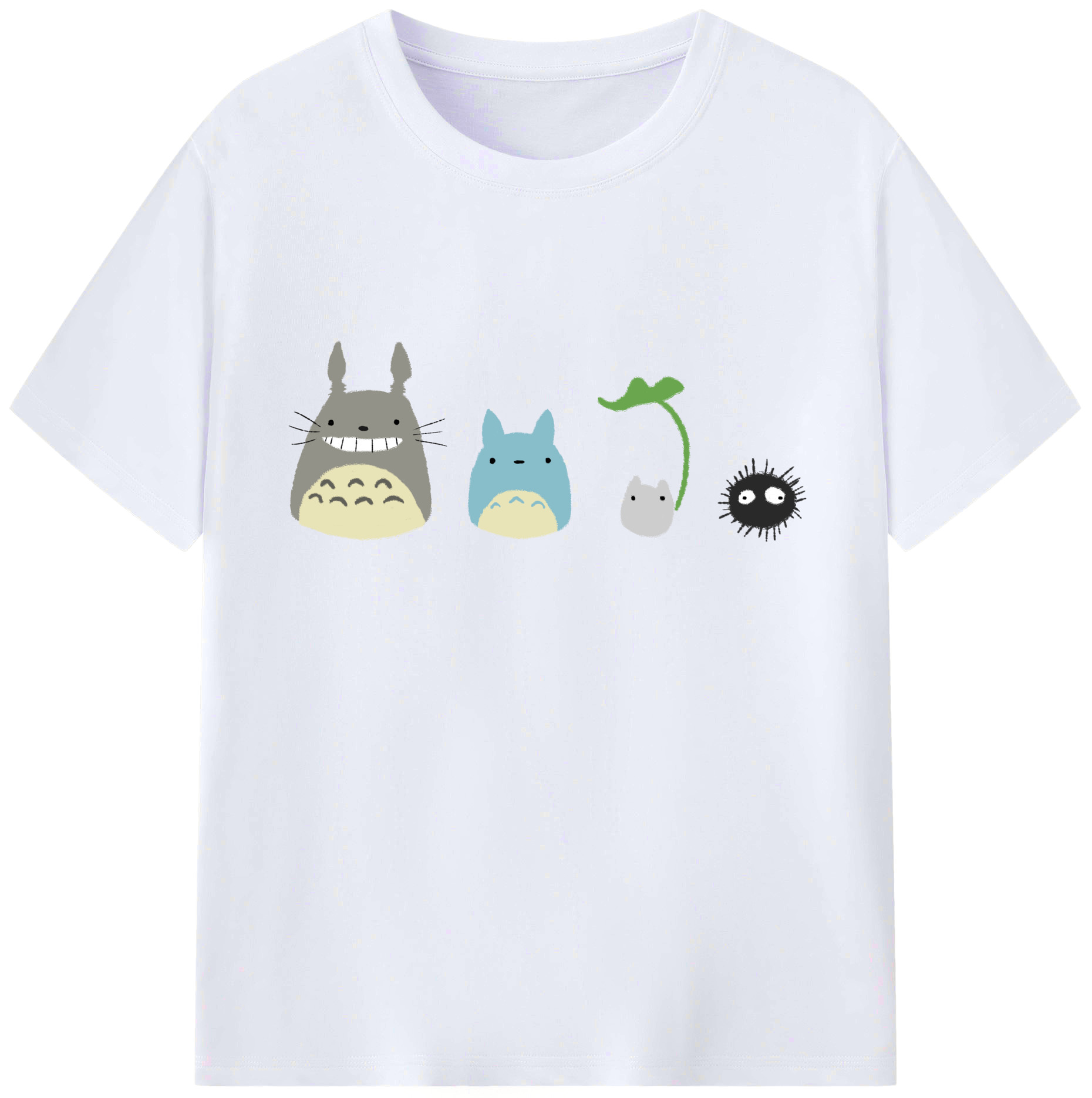 （画像用） となりのトトロ 草壁メイ 草壁サツキ My Neighbor Totoro Satsuki Kusakabe Mei Kusakabe 綿100％ メンズ半袖Tシャツ｜肌触りやわらか＆通気性