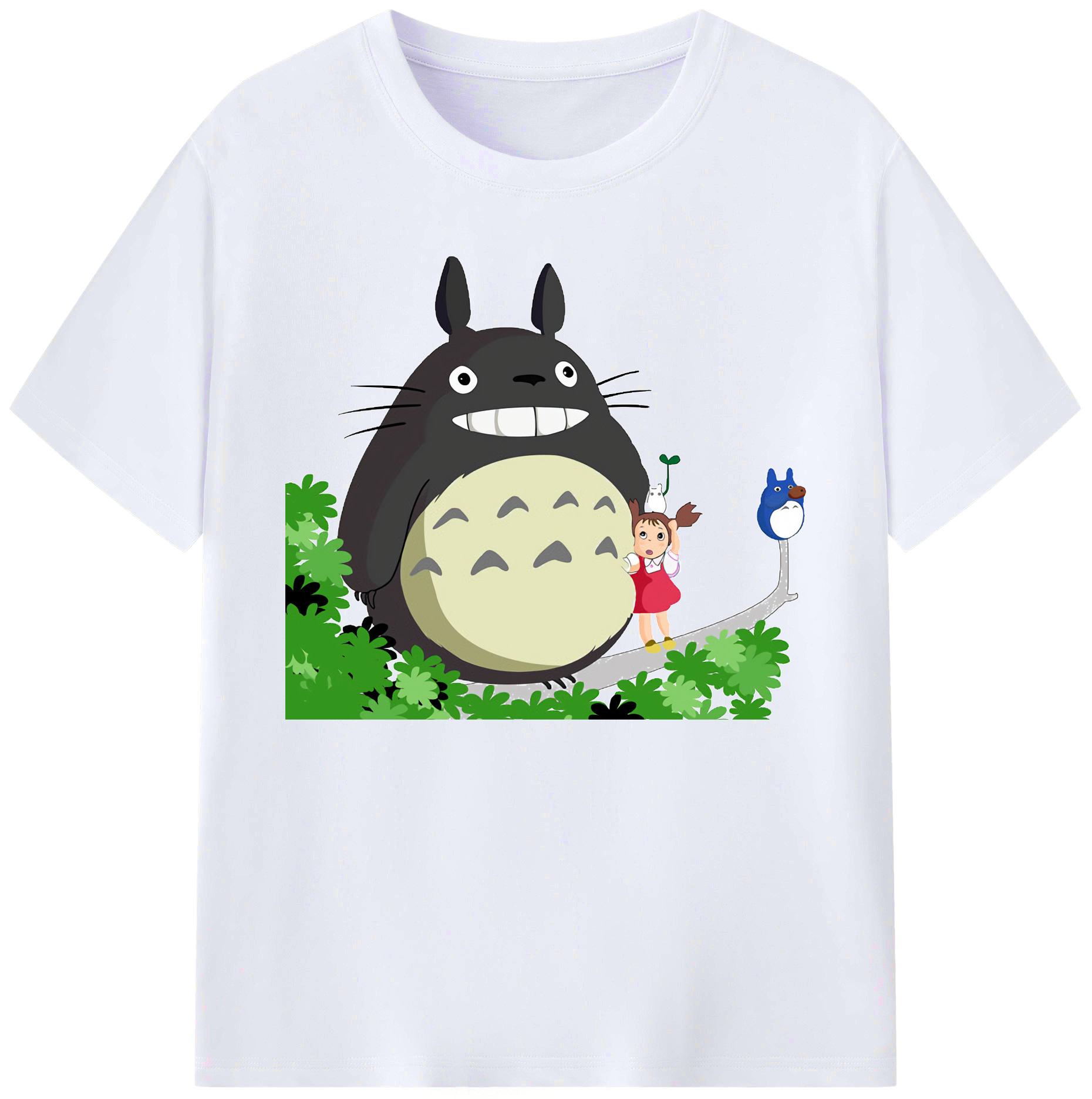 （画像用） となりのトトロ 草壁メイ 草壁サツキ My Neighbor Totoro Satsuki Kusakabe Mei Kusakabe 綿100％ メンズ半袖Tシャツ｜肌触りやわらか＆通気性