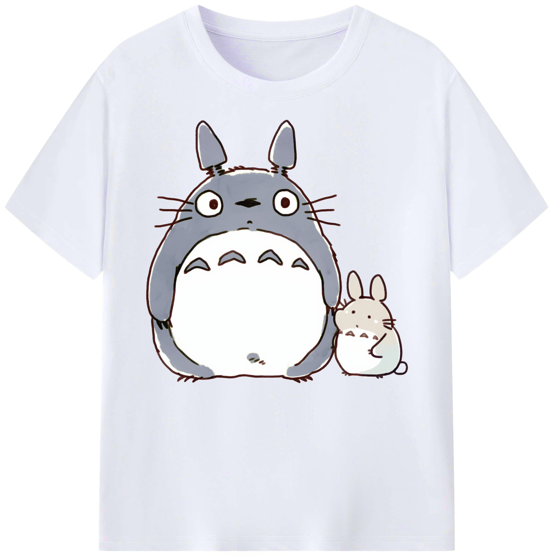 （画像用） となりのトトロ 草壁メイ 草壁サツキ My Neighbor Totoro Satsuki Kusakabe Mei Kusakabe 綿100％ メンズ半袖Tシャツ｜肌触りやわらか＆通気性